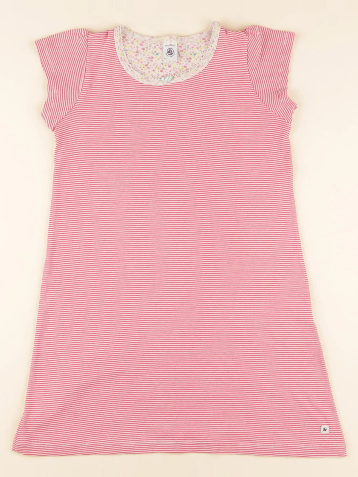 Petit Bateau - chemise de nuit coton rose - 6 ans