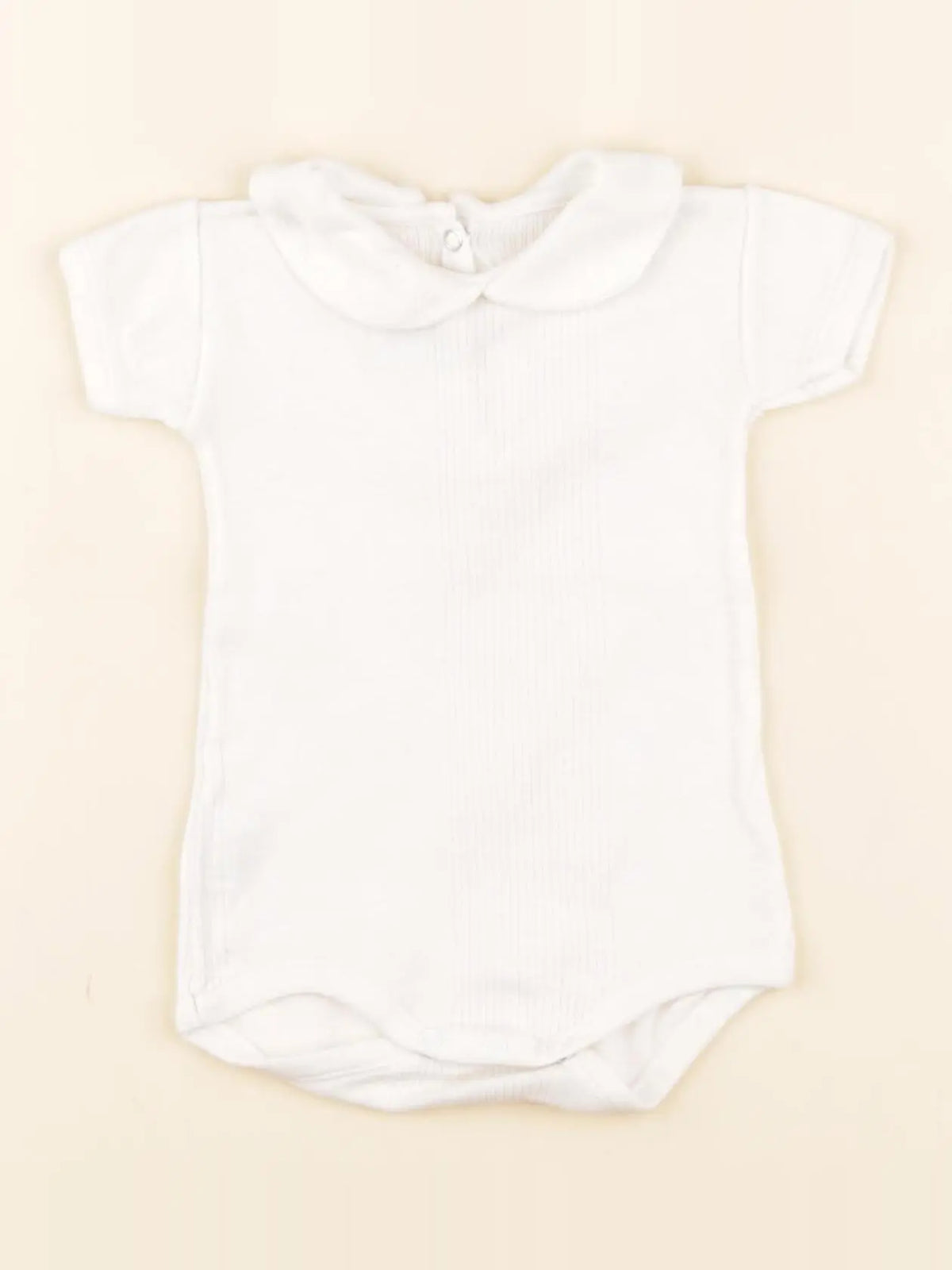Petit Bateau - body à col blanc - 1 mois