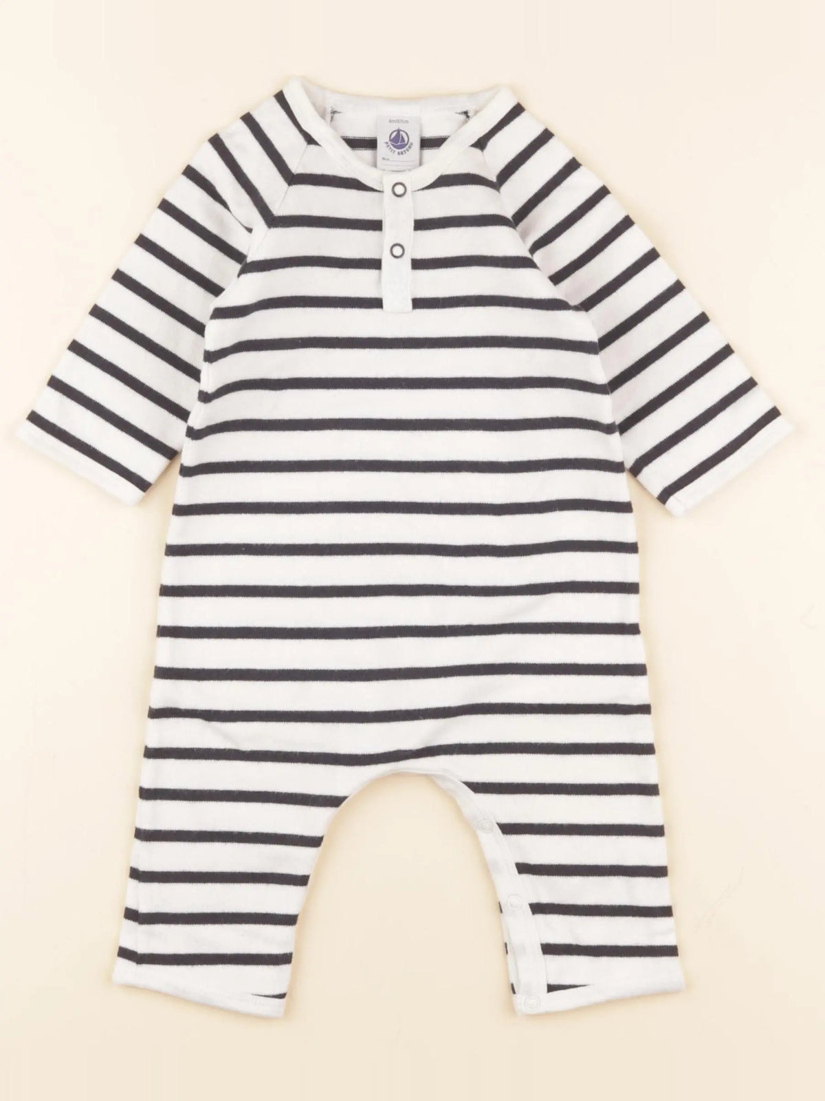 Petit Bateau - combinaison blanc - 6 mois