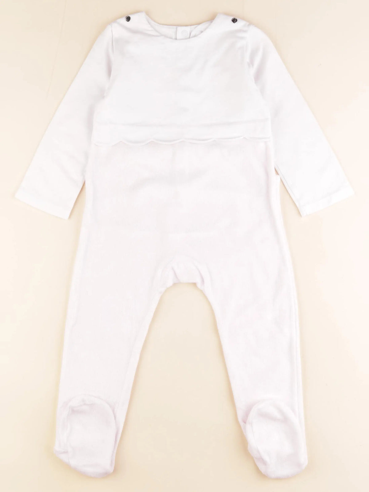Jacadi - pyjama velours blanc, rose - 2 ans
