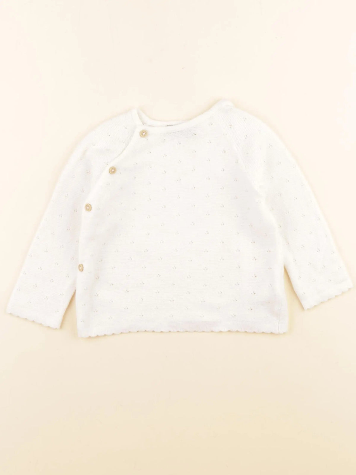 Boutchou - gilet blanc - 9 mois