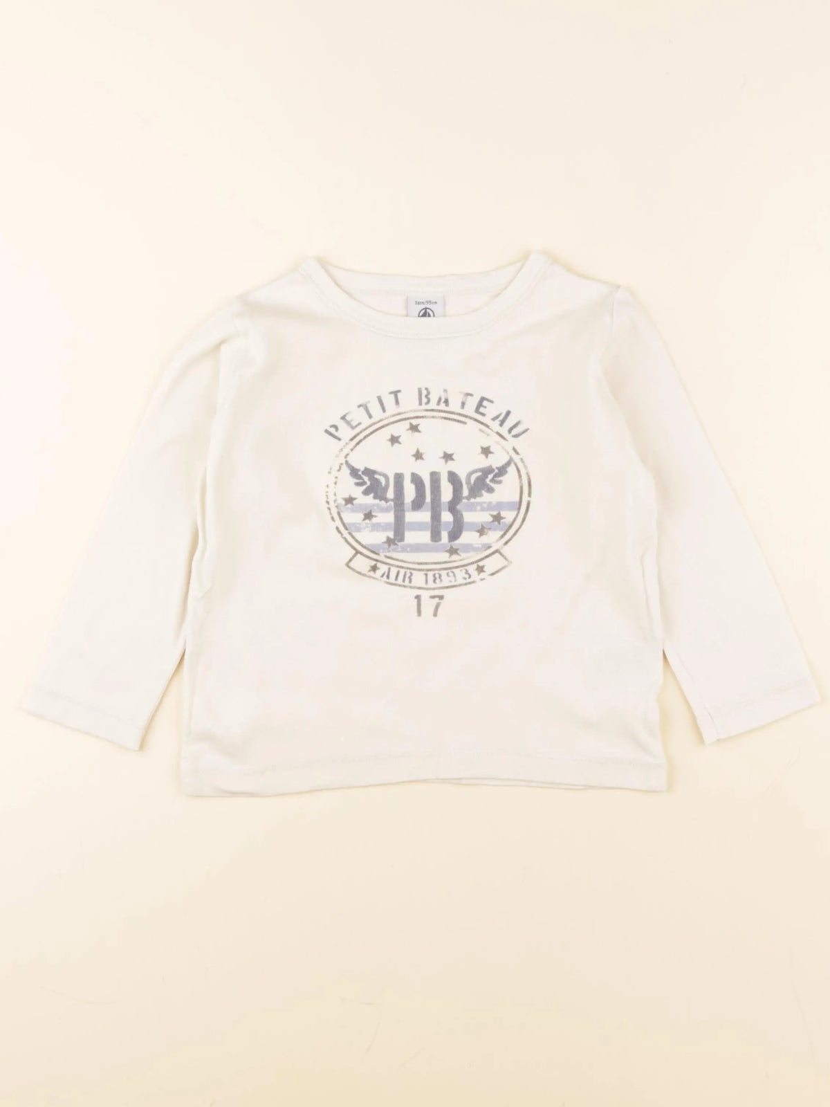 Petit Bateau - tee-shirt beige - 3 ans