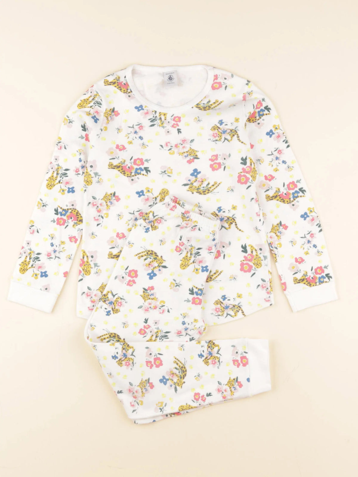 Petit Bateau - pyjama coton blanc, multicolore - 6 ans