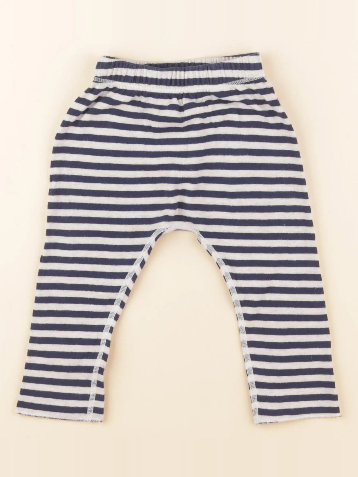 Petit Bateau - sarouel bleu, gris - 12 mois