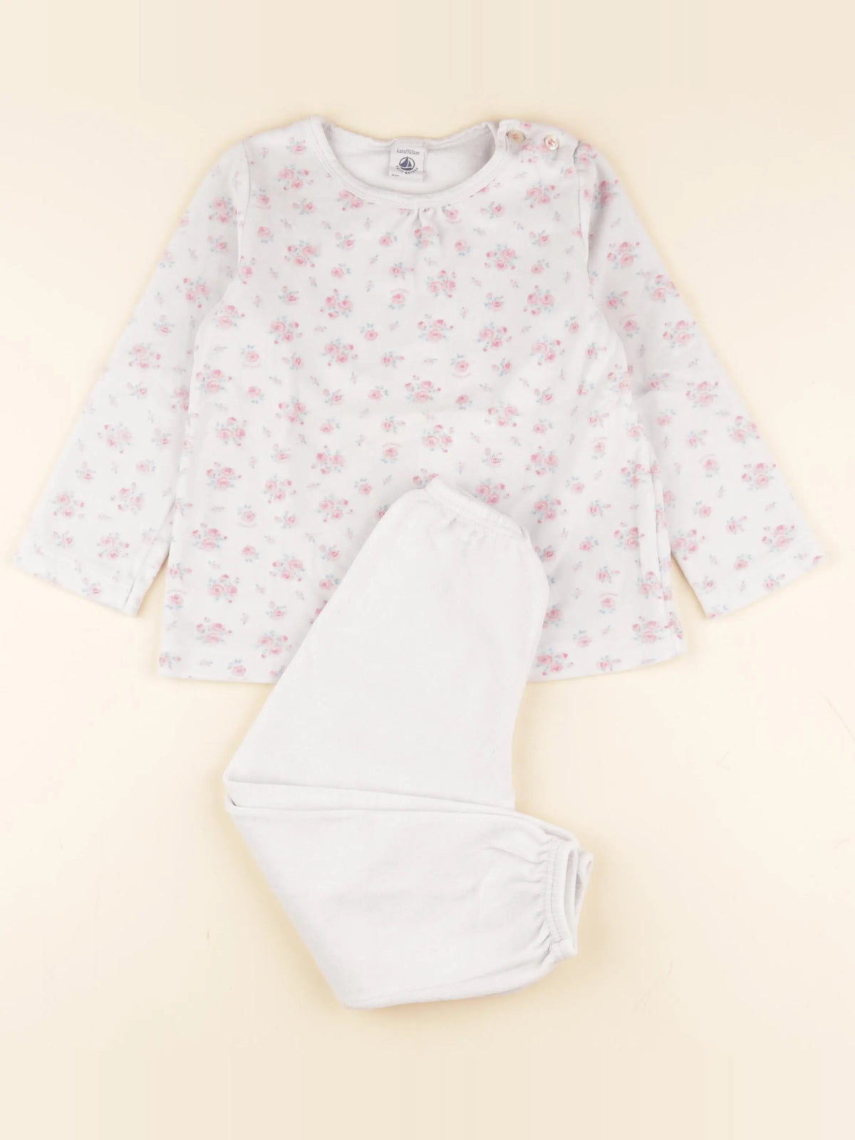 Petit Bateau - pyjama velours multicolore - 3 ans
