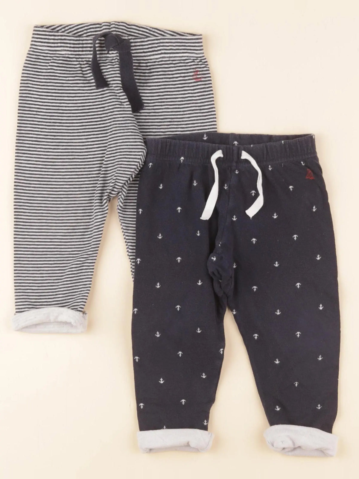 Petit Bateau - lot de 2 joggings bleu - 18 mois