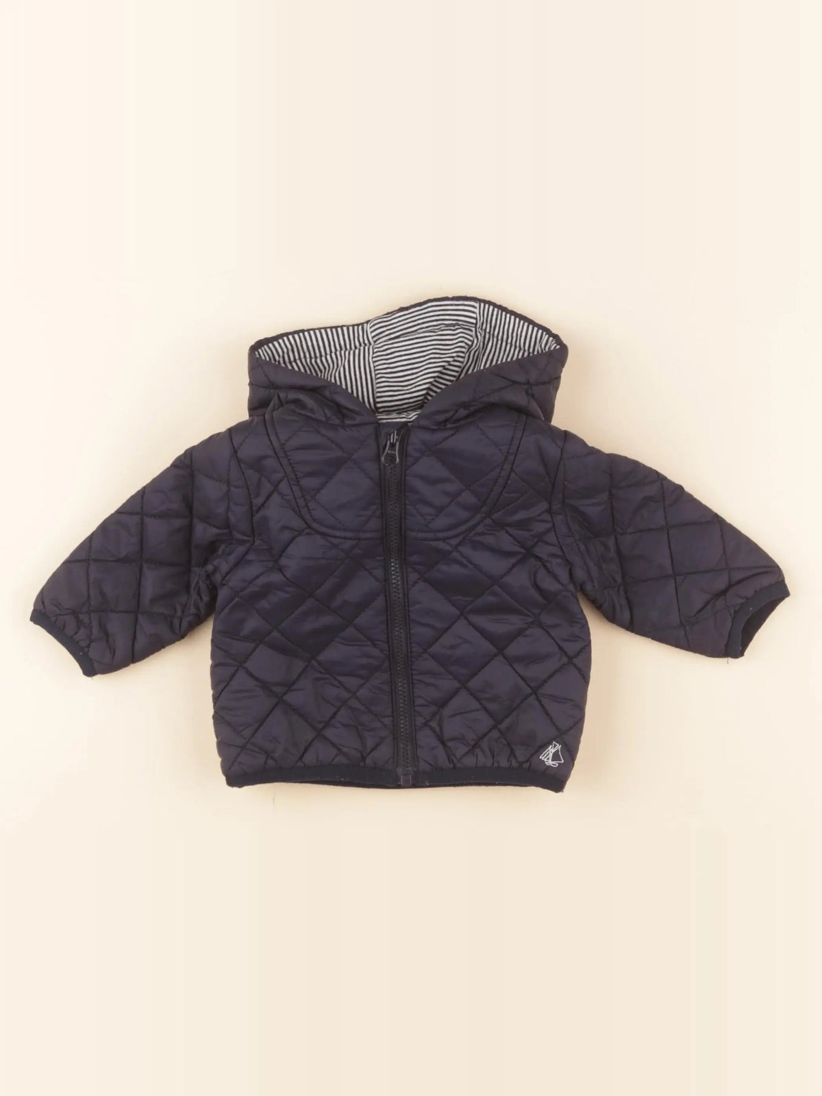 Petit Bateau - doudoune bleu - 3 mois
