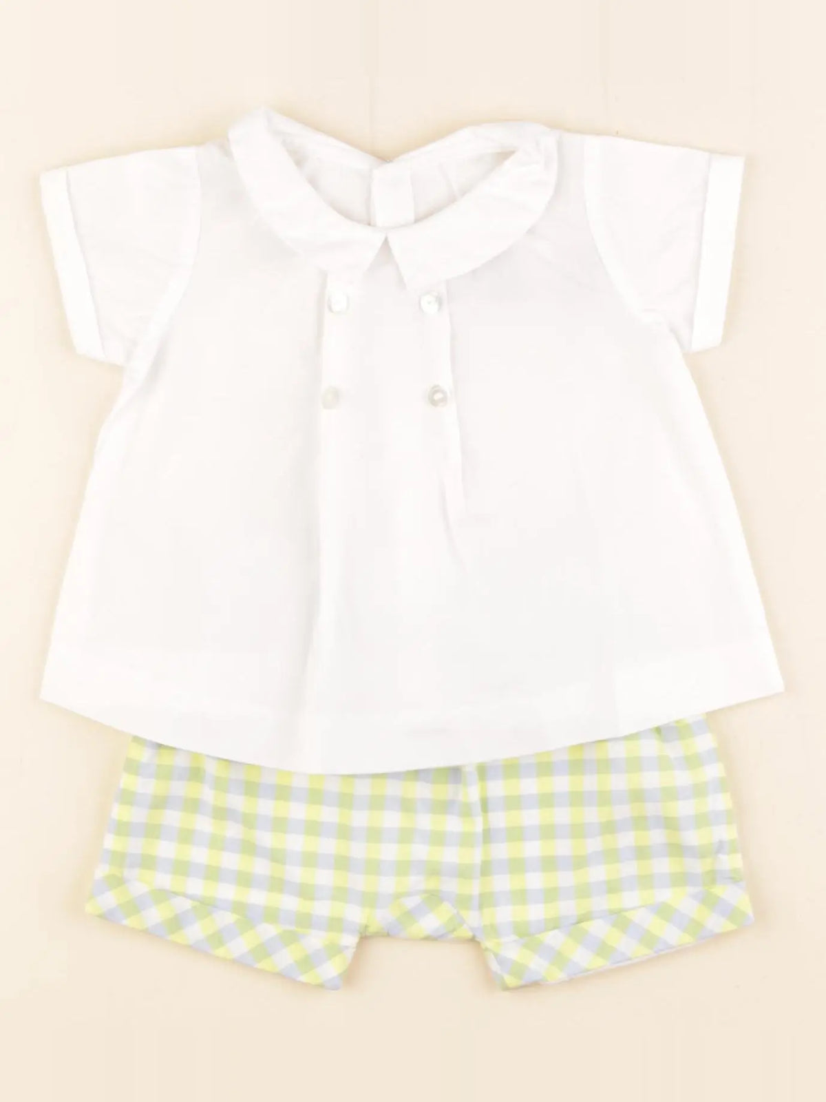 Jacadi - ensemble blanc, jaune - 3 mois