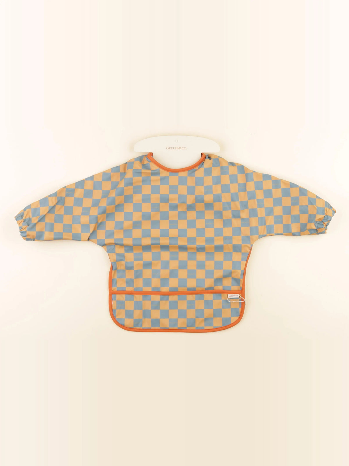 Grech and co - bavoir avec manches orange, bleu - 