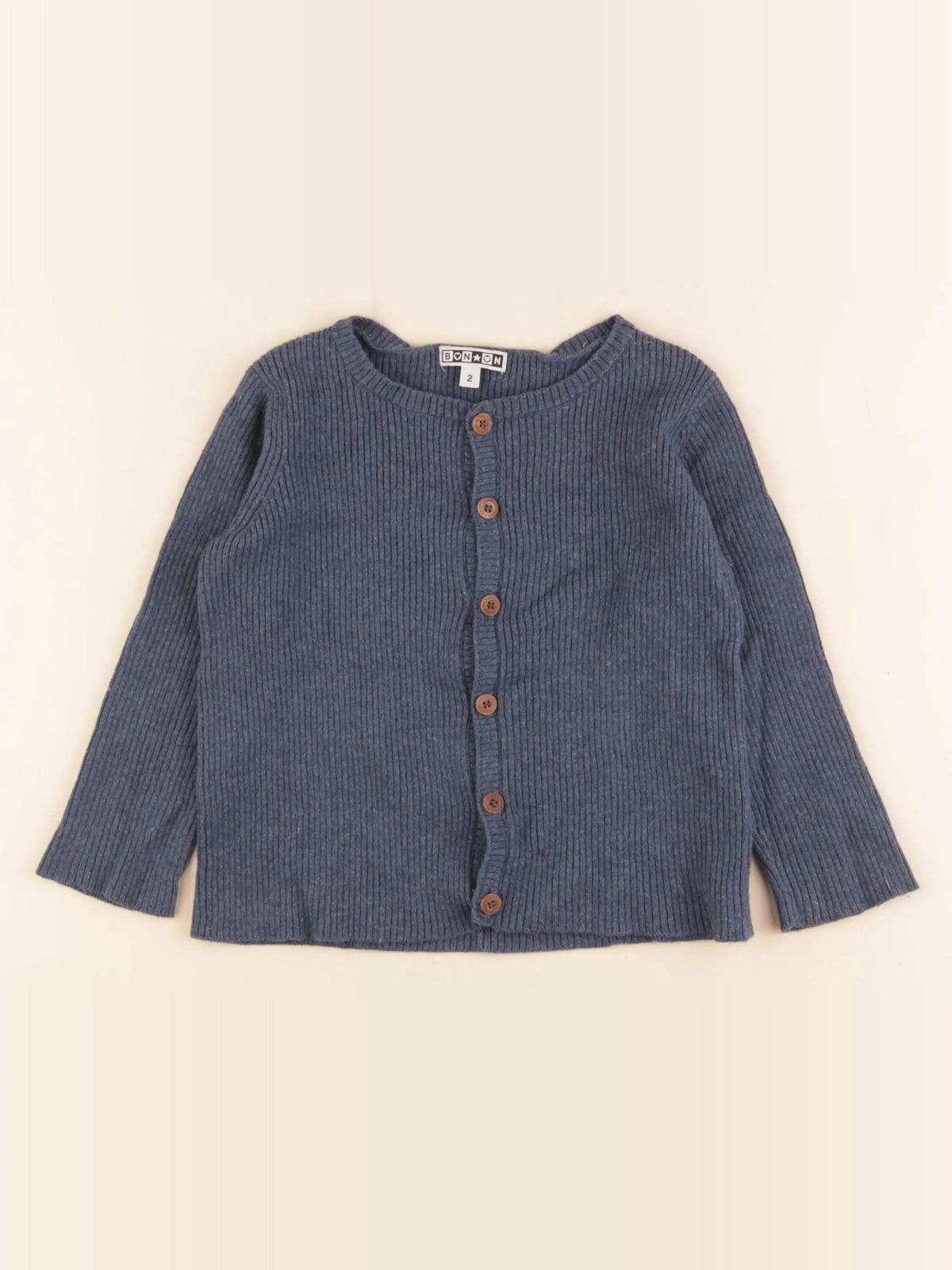 Bonton - gilet bleu - 2 ans