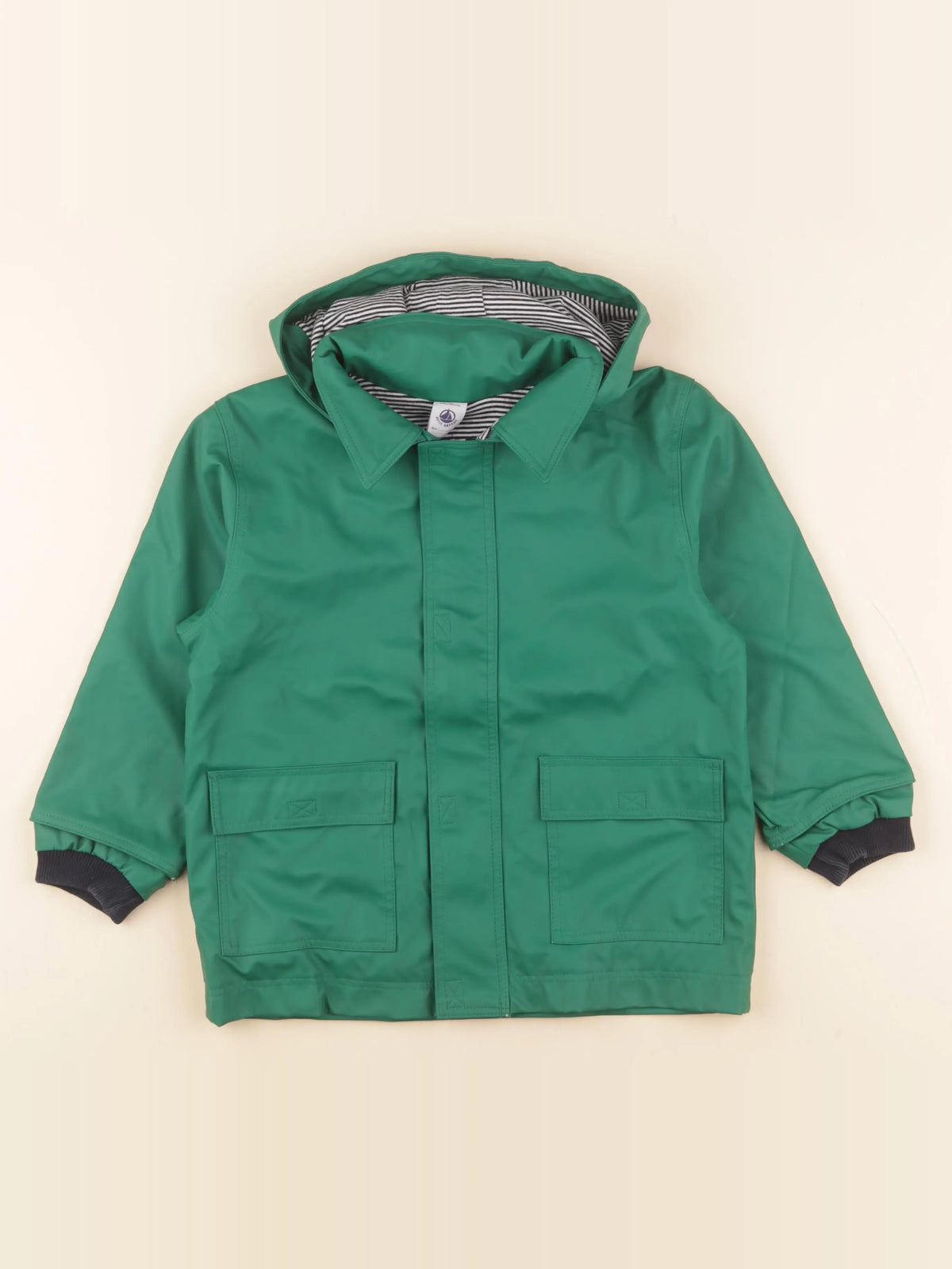 Petit Bateau - imperméable vert - 4 ans