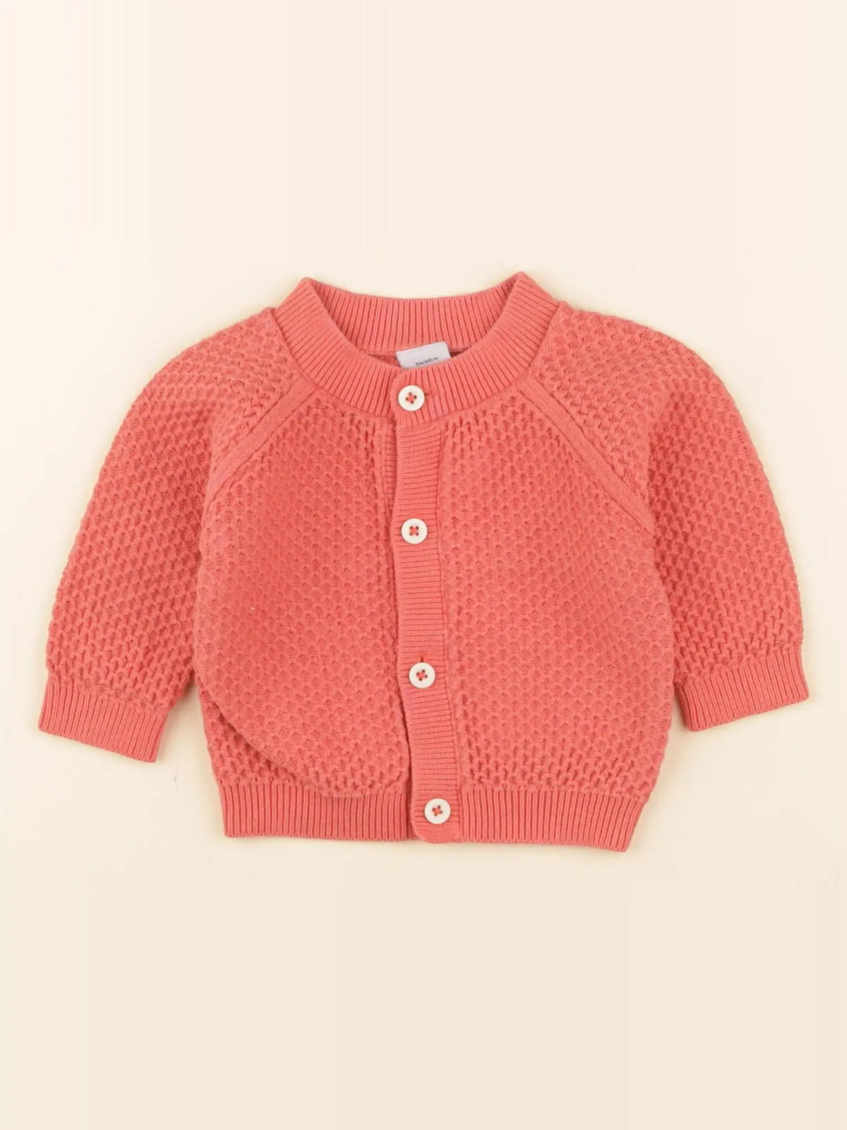 Petit Bateau - gilet rose - 3 mois