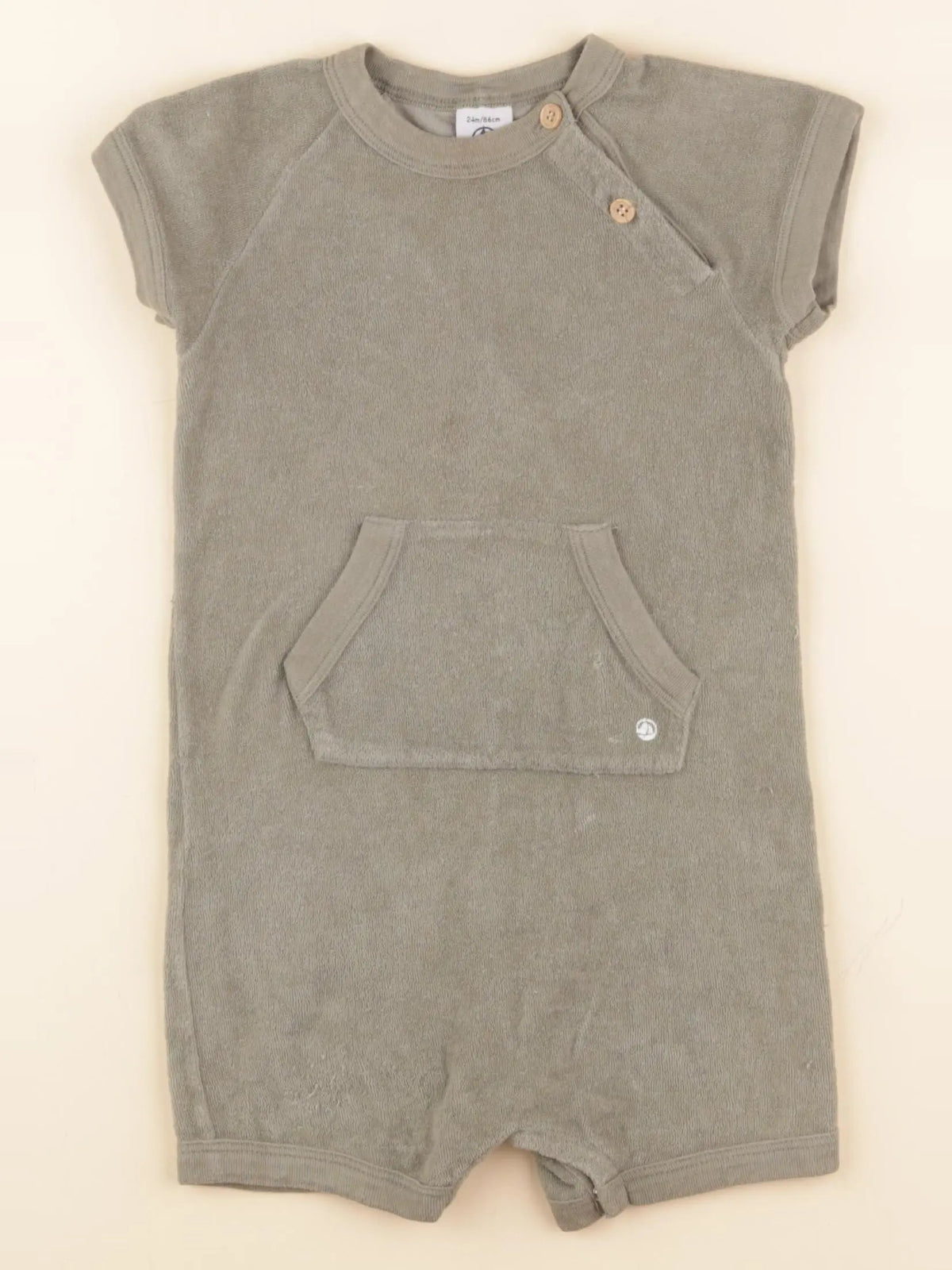 Petit Bateau - combinaison vert - 24 mois