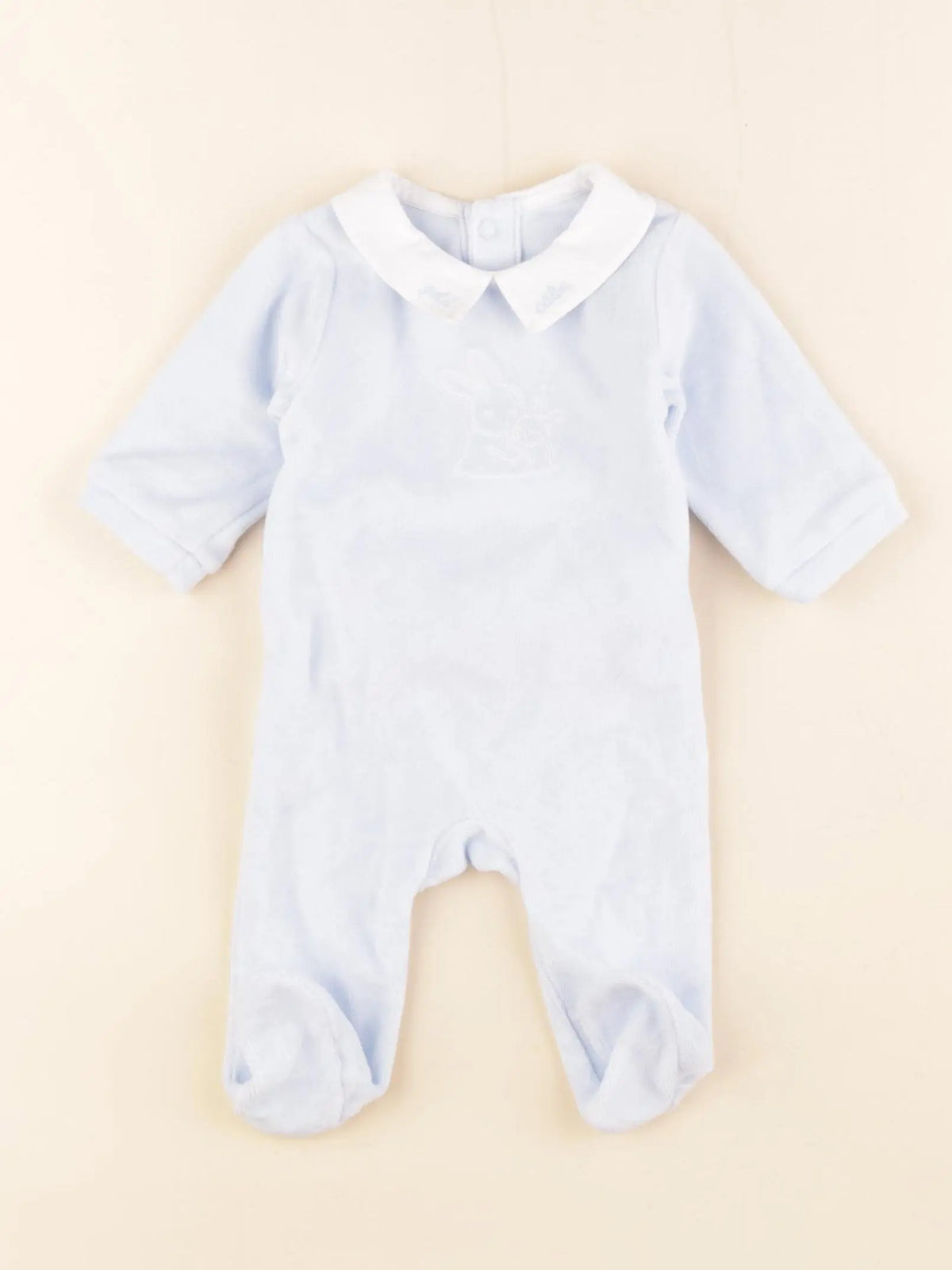 Jacadi - pyjama velours bleu - 1 mois