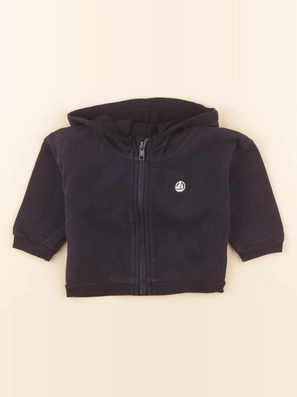 Petit Bateau - sweat bleu - 6 mois