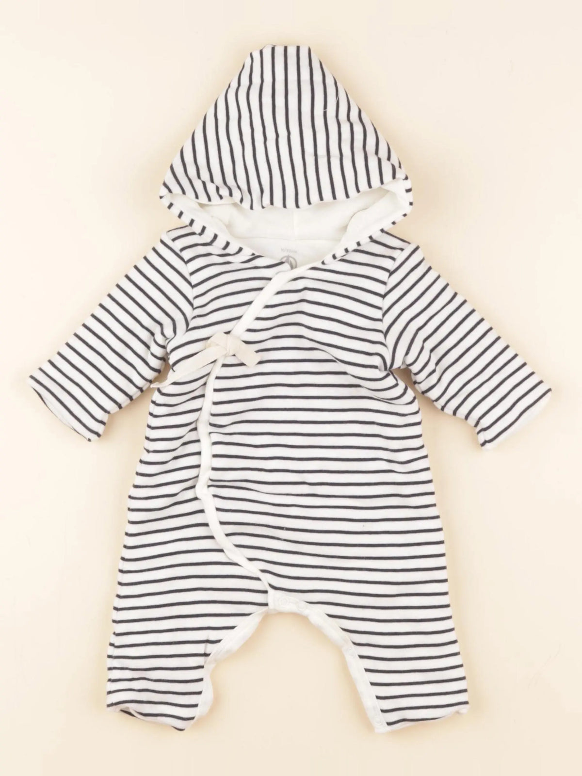 Petit Bateau - combinaison bleu, beige - 0 mois
