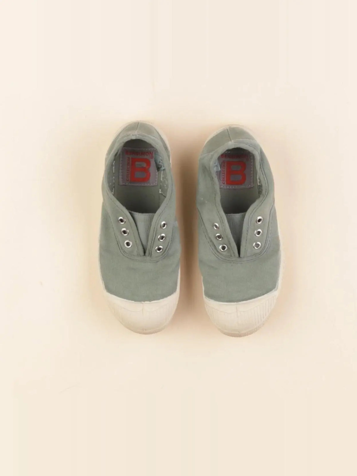 Bensimon - tennis élastiqué vert - pointure 28