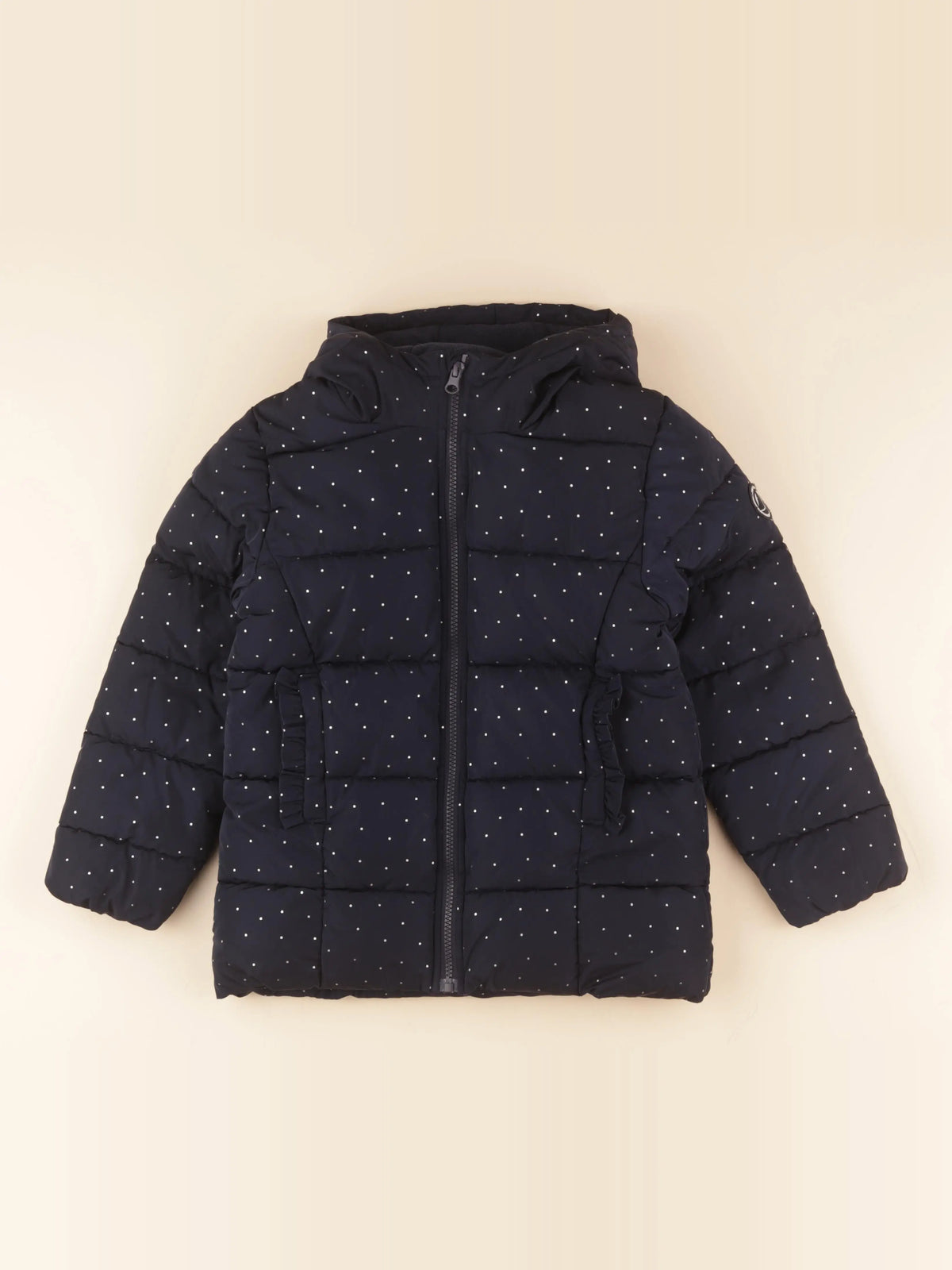 Petit Bateau - manteau bleu, or - 8 ans