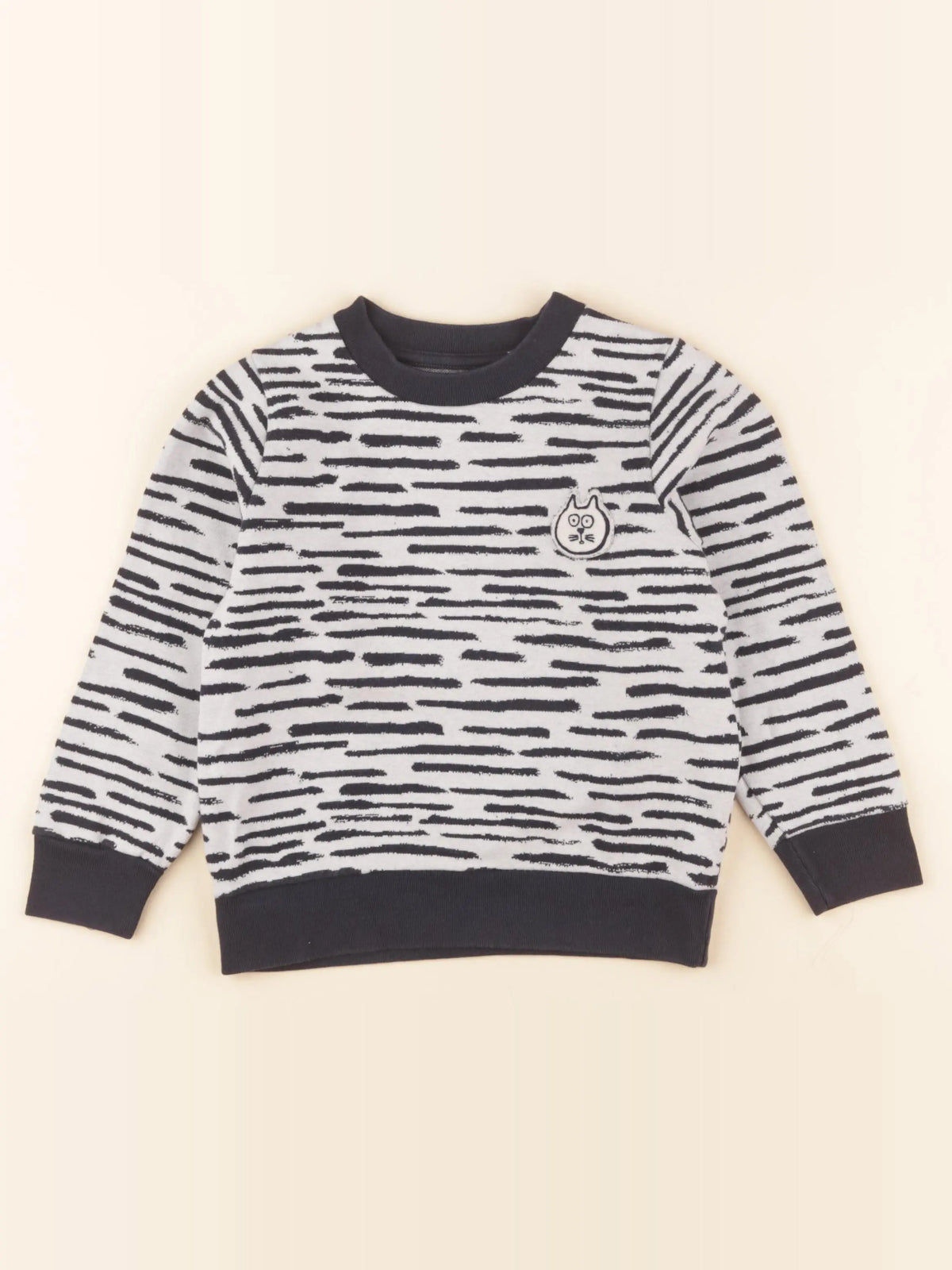 Petit Bateau - pull beige, bleu - 5 ans