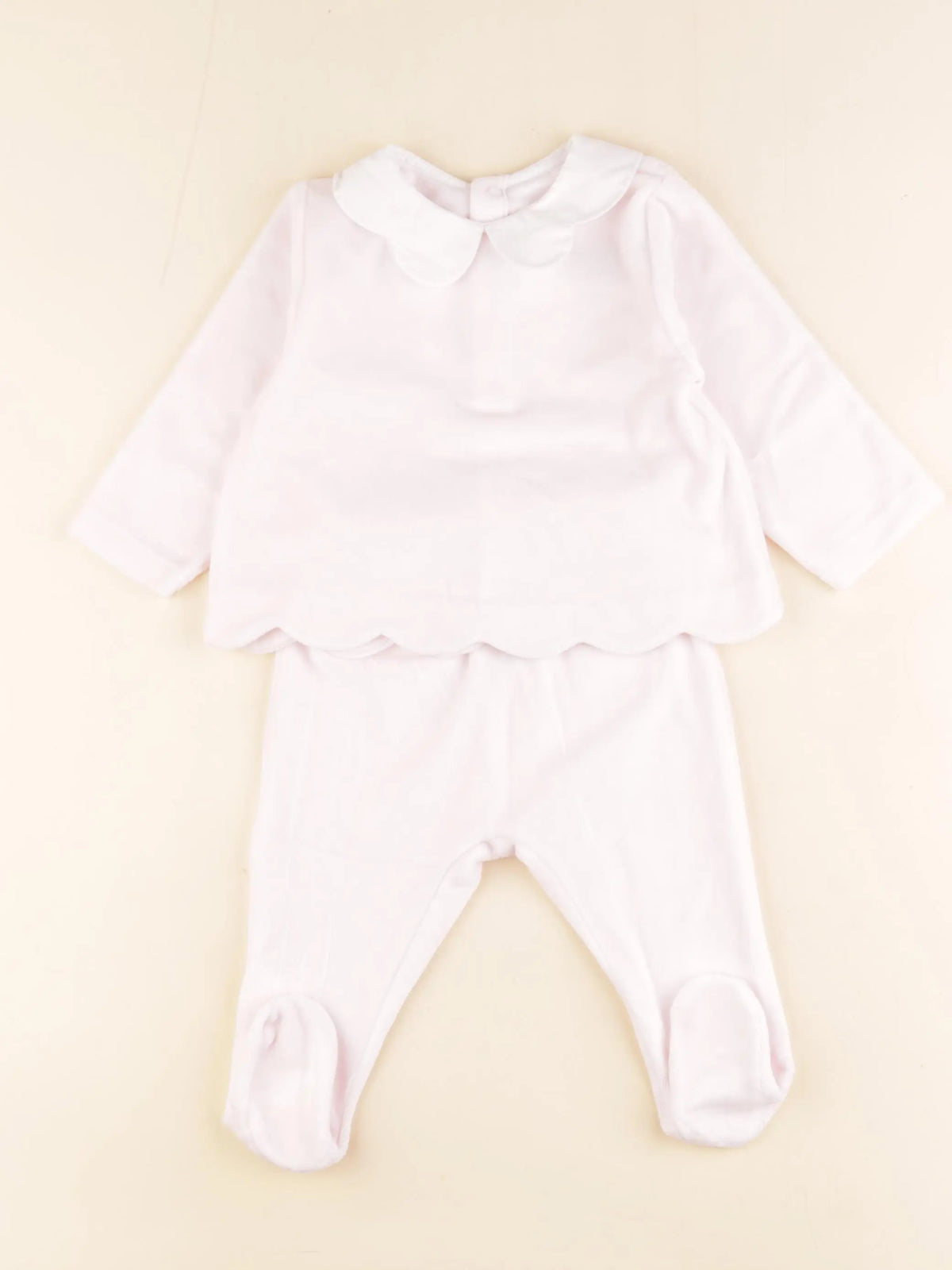 Jacadi - pyjama velours rose - 12 mois