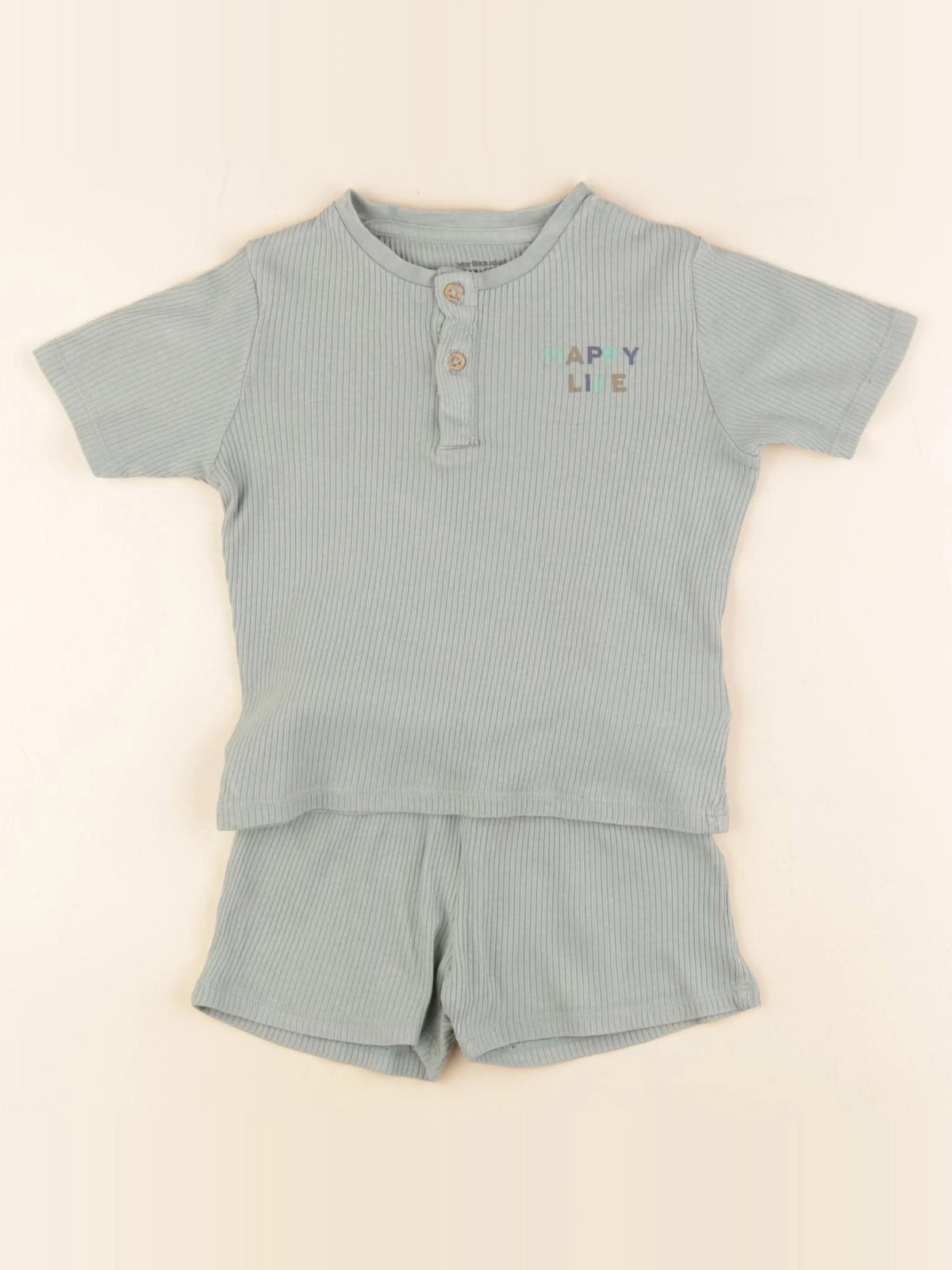 Vertbaudet - pyjama coton vert - 4 ans