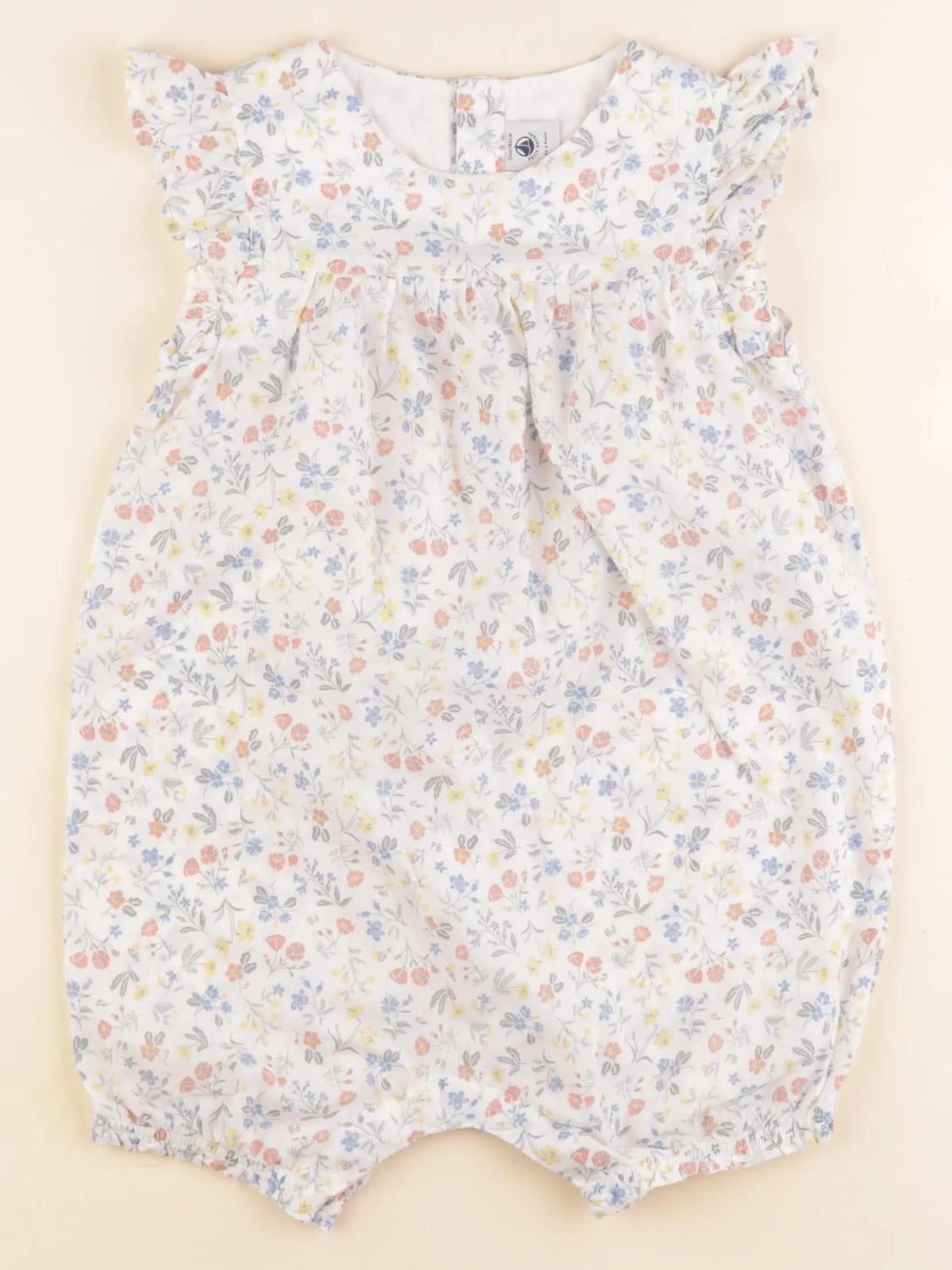Petit Bateau - combinaison blanc, multicolore - 24 mois