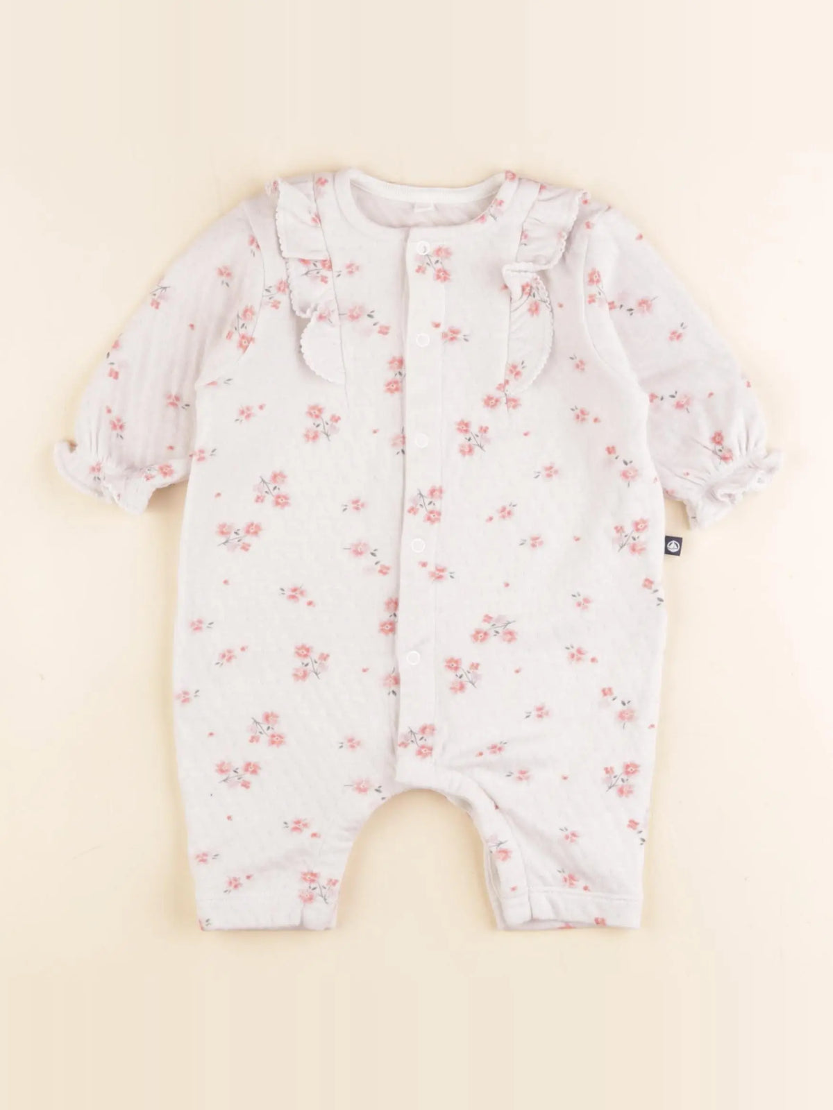 Petit Bateau - pyjama coton rose - 1 mois