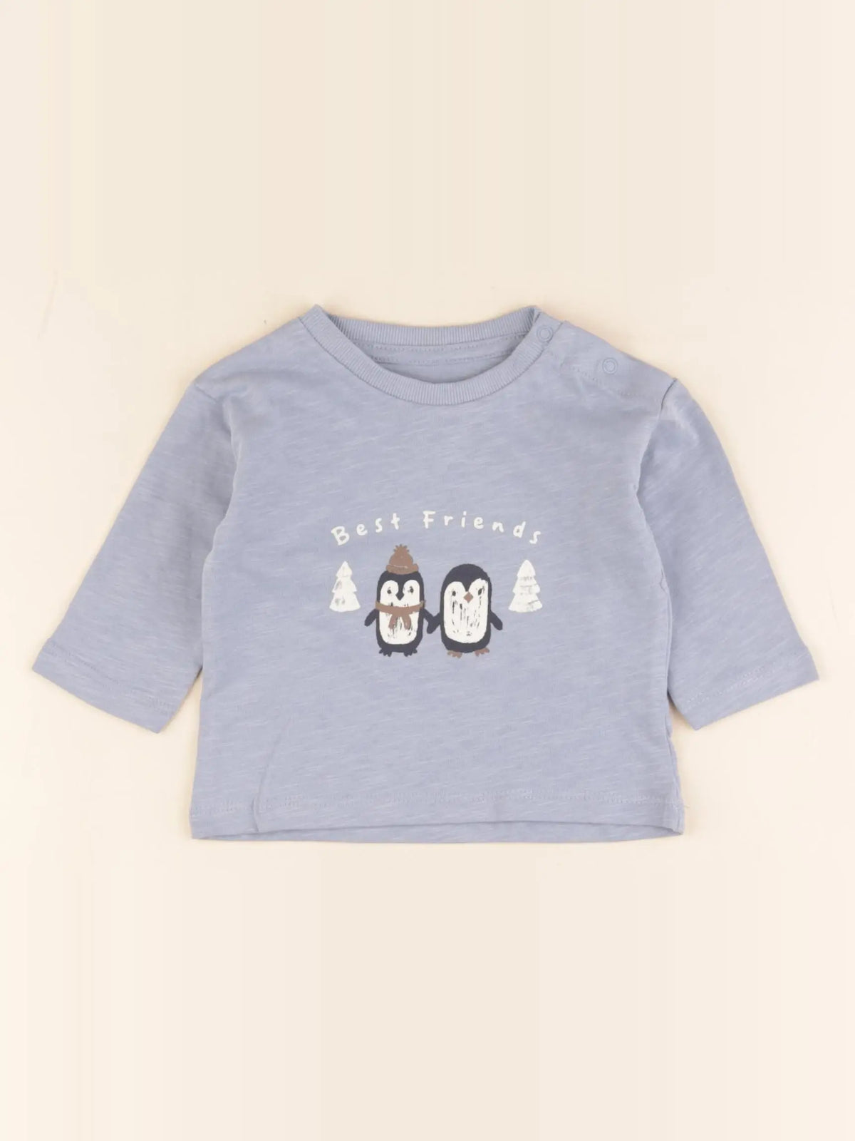 Vertbaudet - tee-shirt bleu - 3 mois