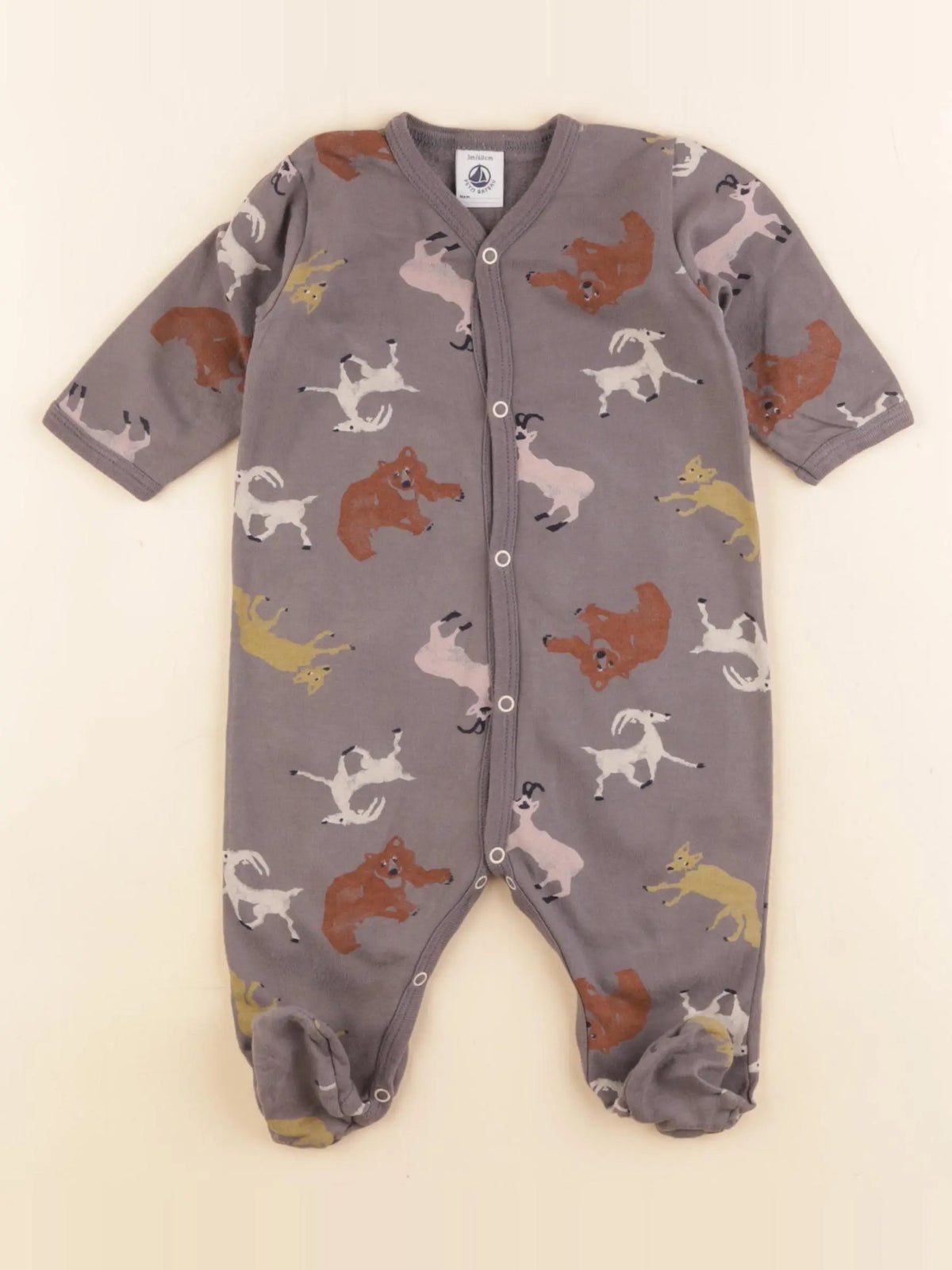 Petit Bateau - pyjama coton multicolore - 3 mois