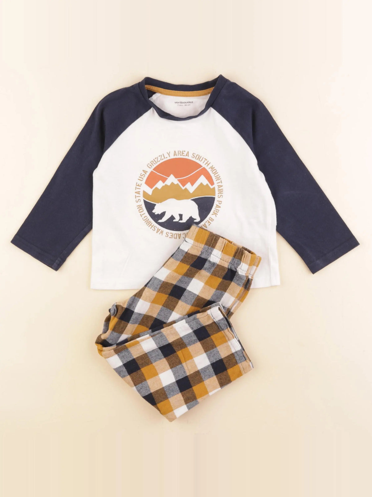 Vertbaudet - pyjama coton multicolore - 2 ans