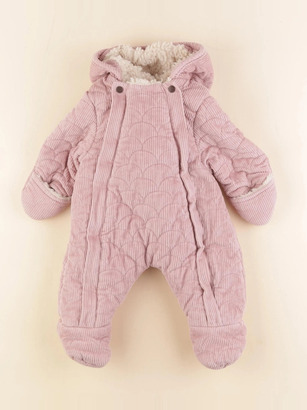 Vertbaudet - combi-pilote rose - 3 mois