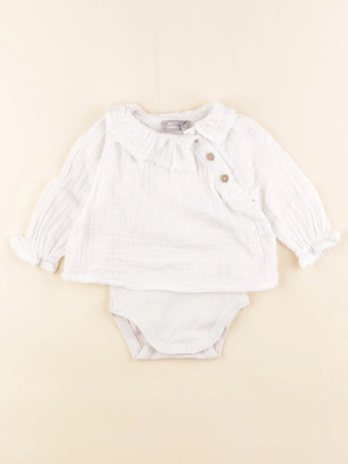 Boutchou - body blouse blanc - 3 mois