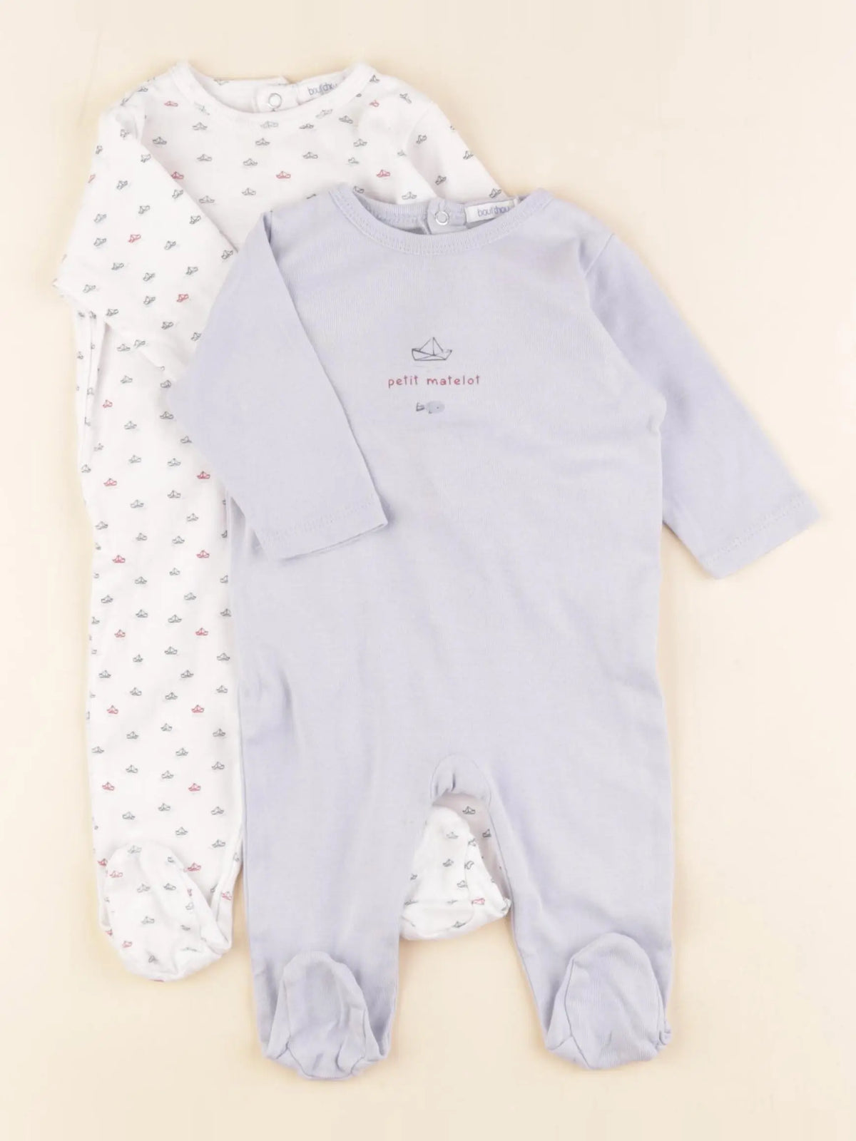 Boutchou - lot de 2 pyjamas coton multicolore - 3 mois
