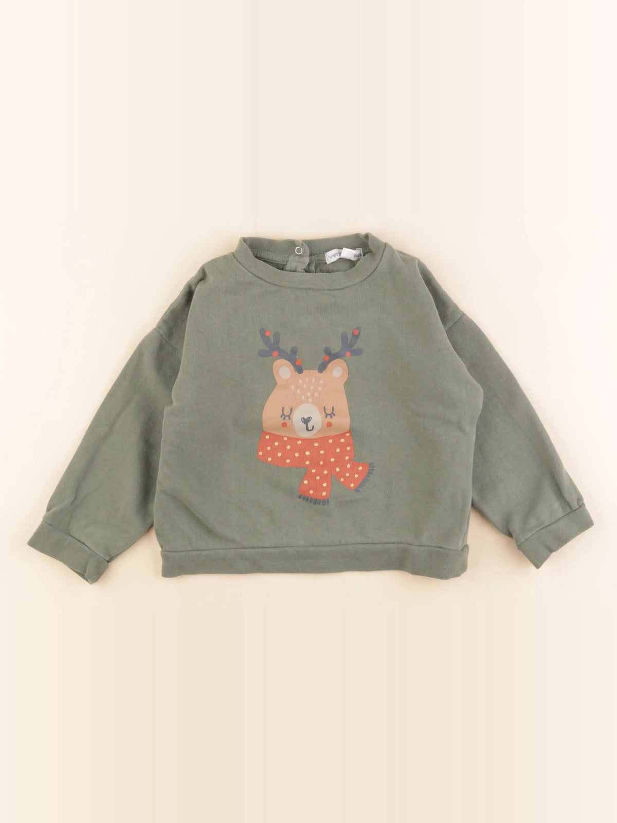 Vertbaudet - sweat vert - 36 mois