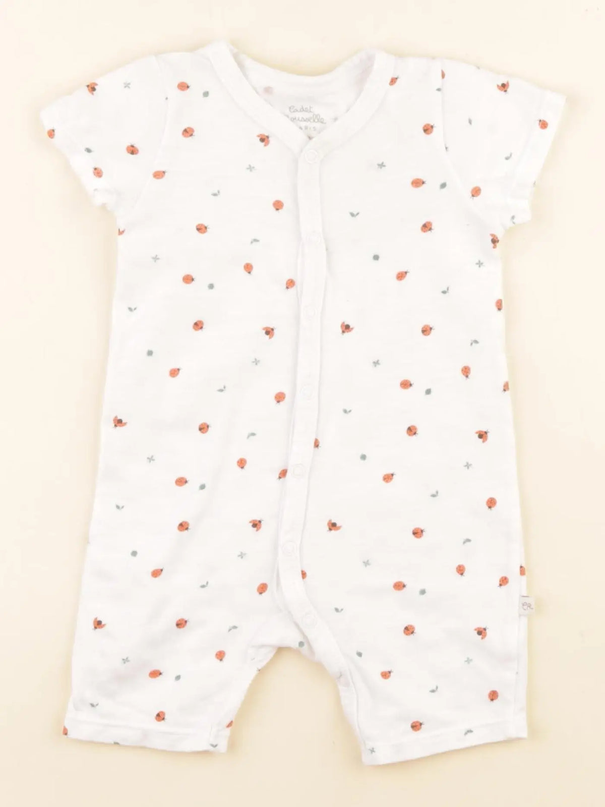 Cadet Rousselle - pyjama coton blanc - 3 mois