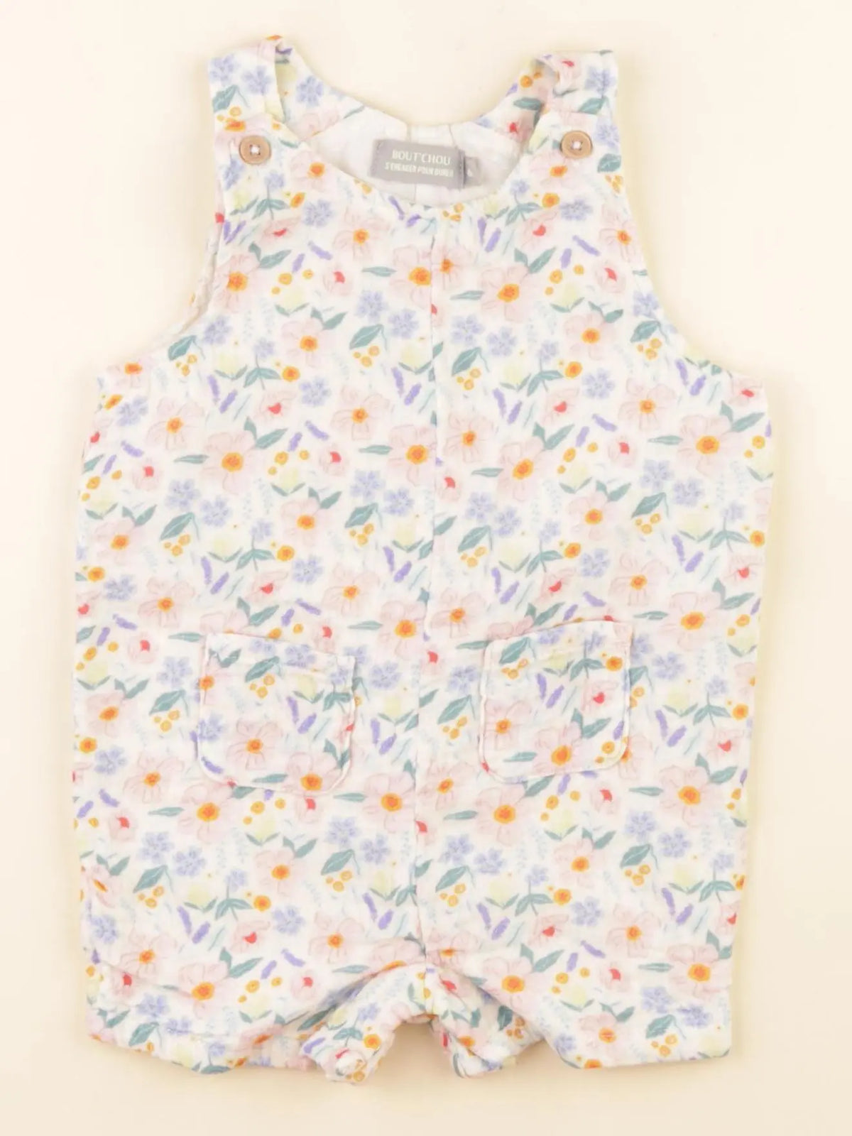 Boutchou - combinaison multicolore - 6 mois