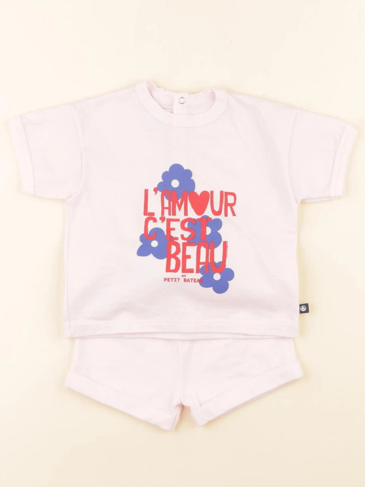 Petit Bateau - ensemble rose - 3 mois