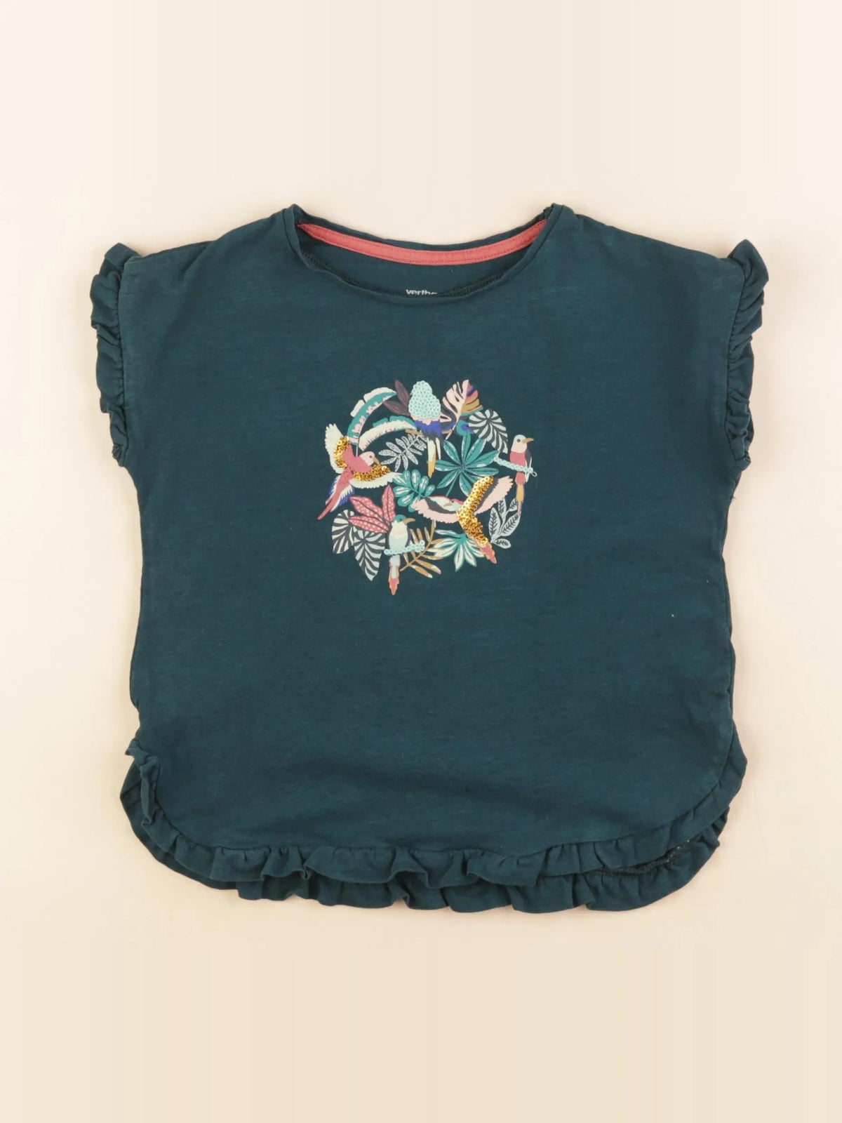 Vertbaudet - tee-shirt vert - 4 ans