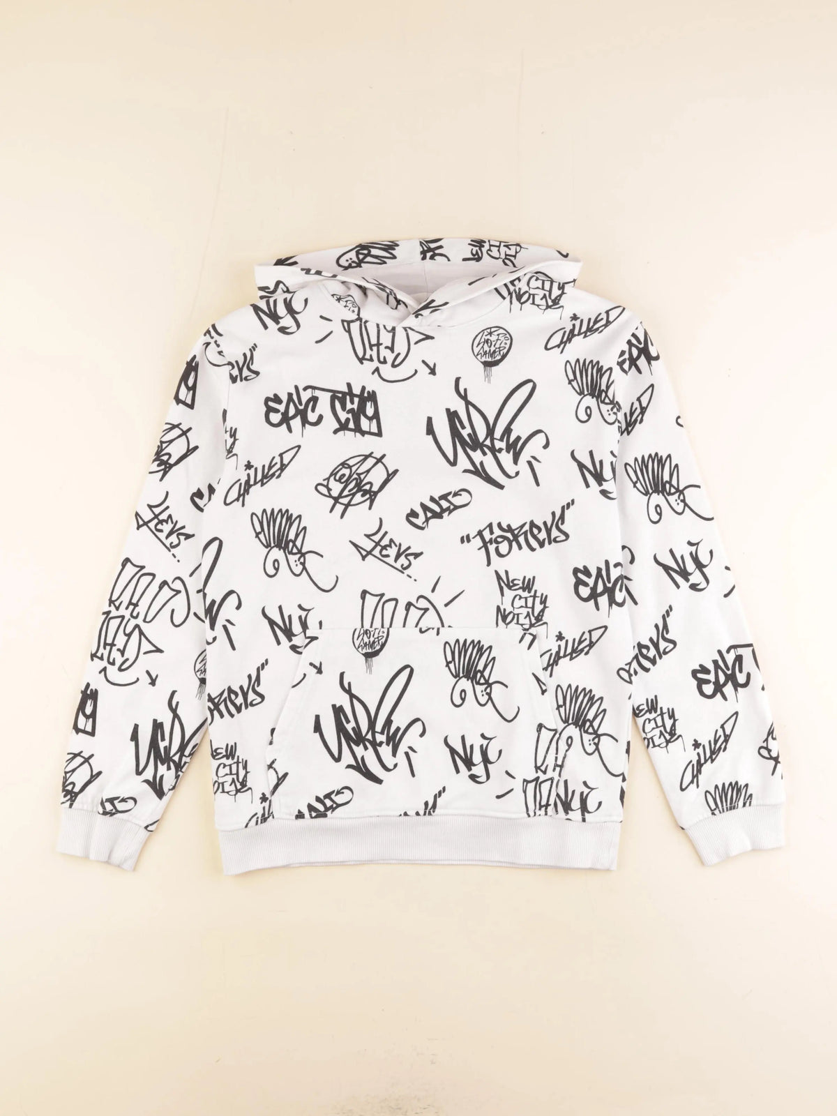 H&M - sweat blanc - 8/10 ans