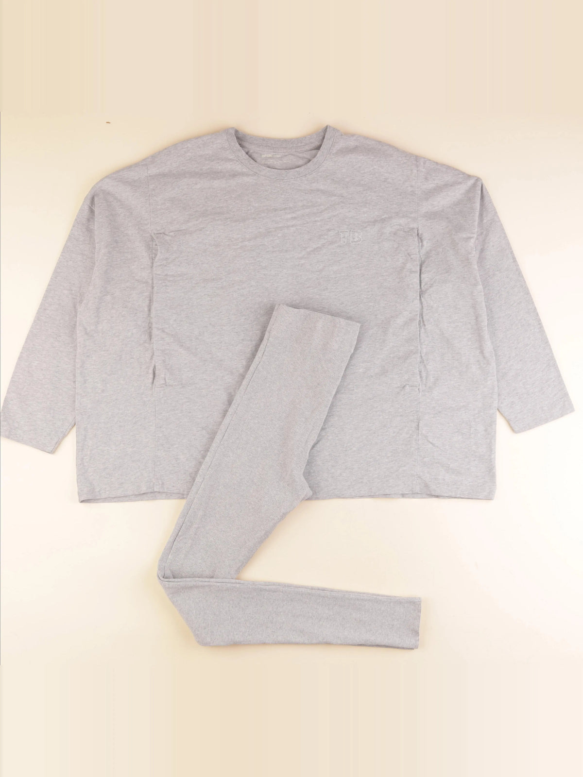 Tajine banane - pyjama grossesse coton gris - m