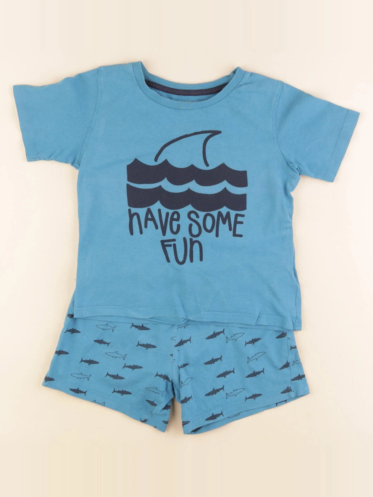 Vertbaudet - pyjama coton bleu - 4 ans