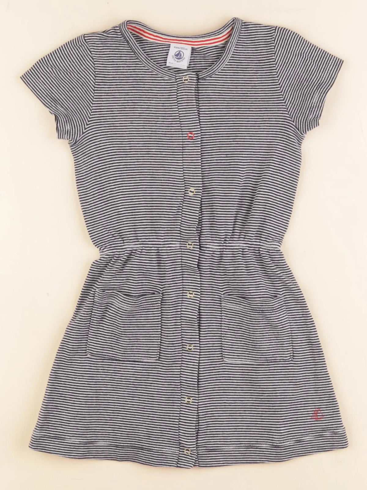 Petit Bateau - robe bleu - 4 ans