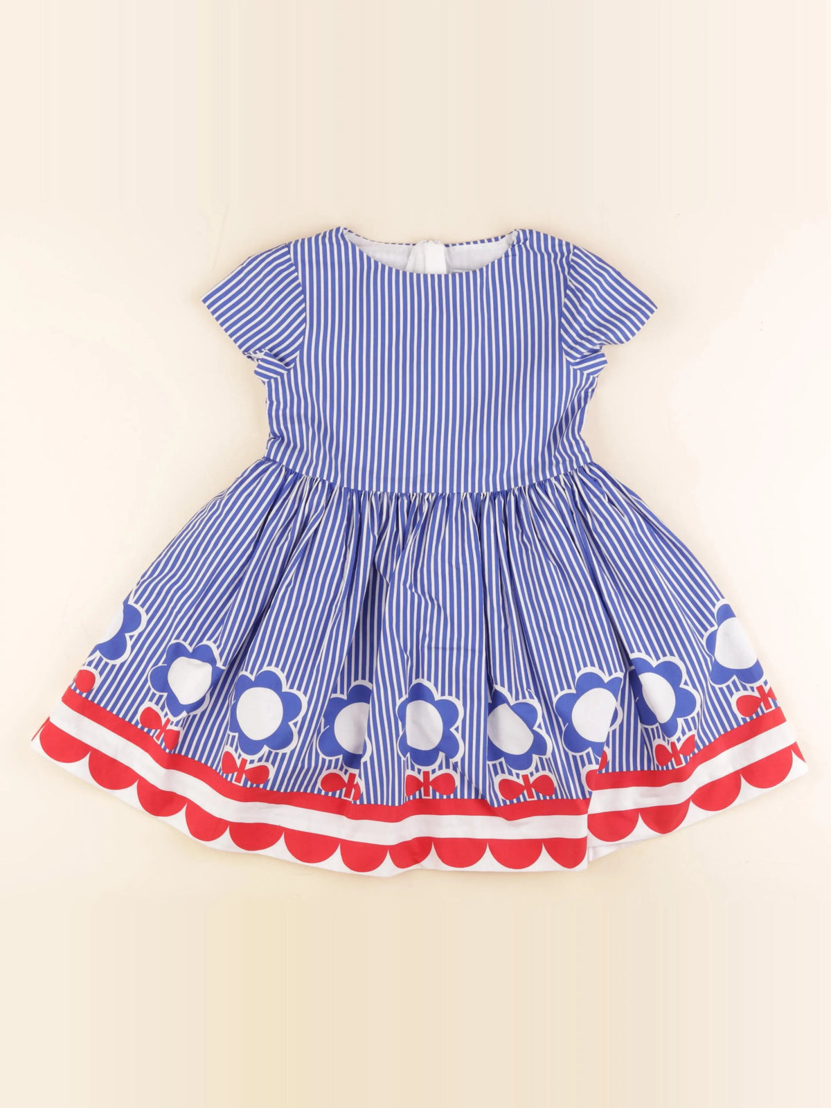 Jacadi - robe bleu, blanc - 5 ans