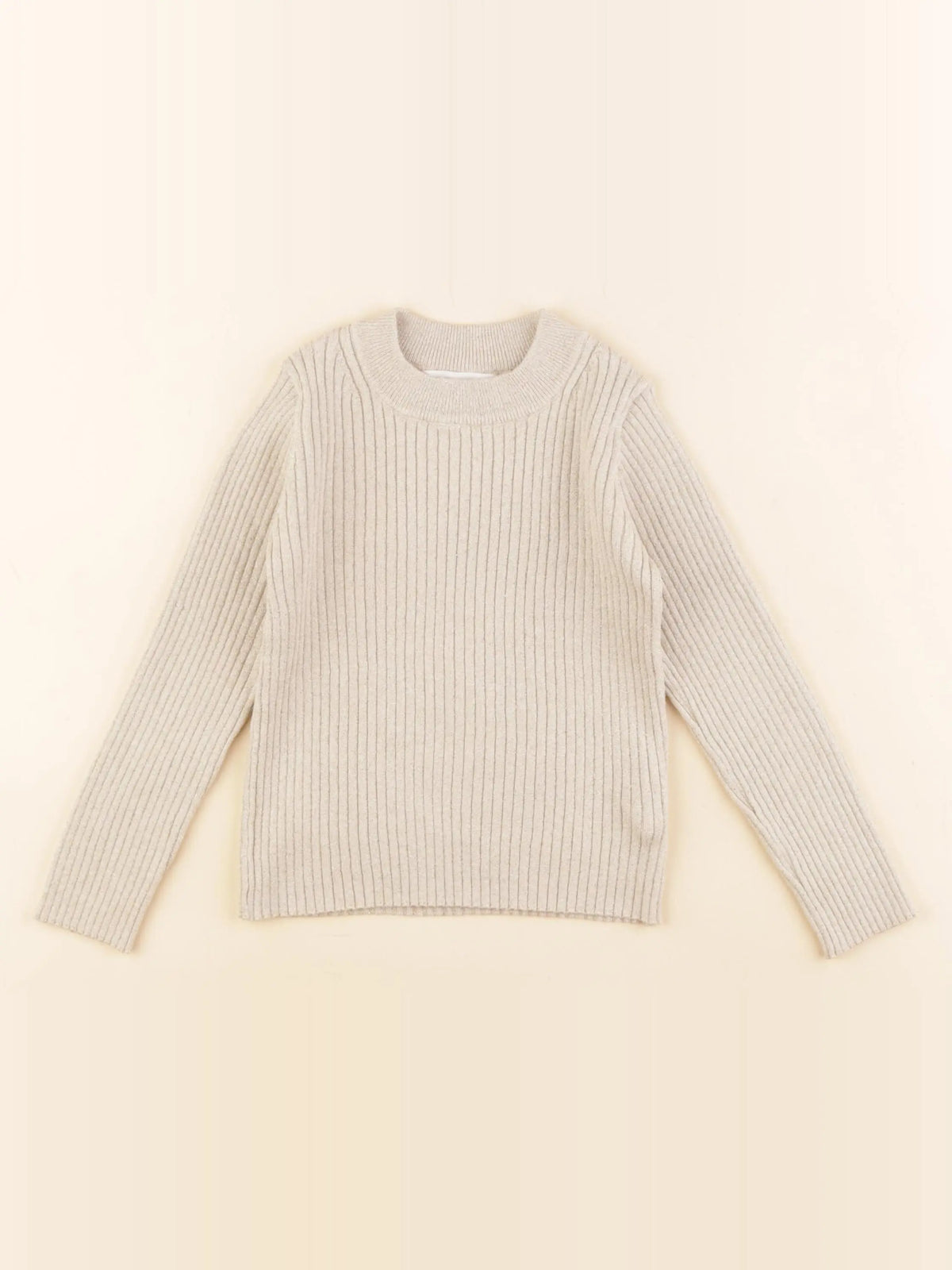 Zara - pull beige, or - 6/7 ans