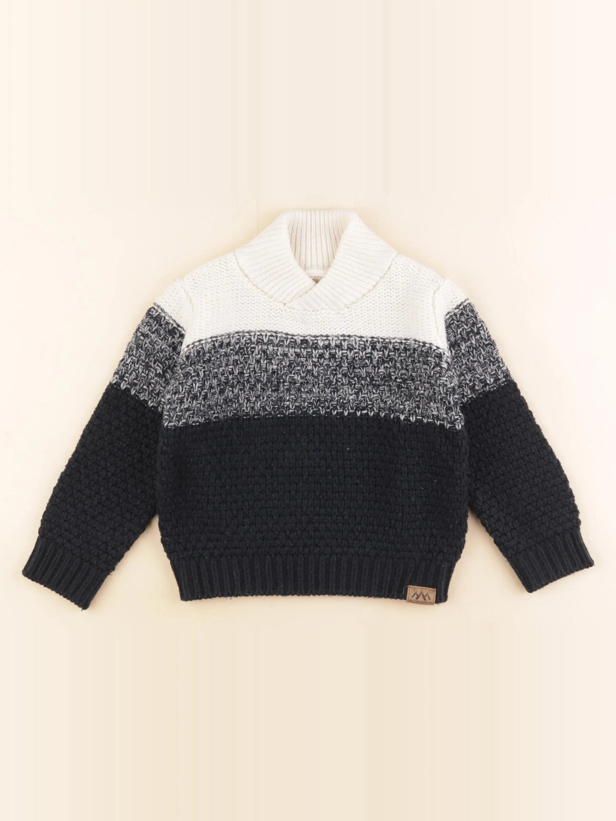 Tape à l'oeil - pull beige, bleu - 3 ans