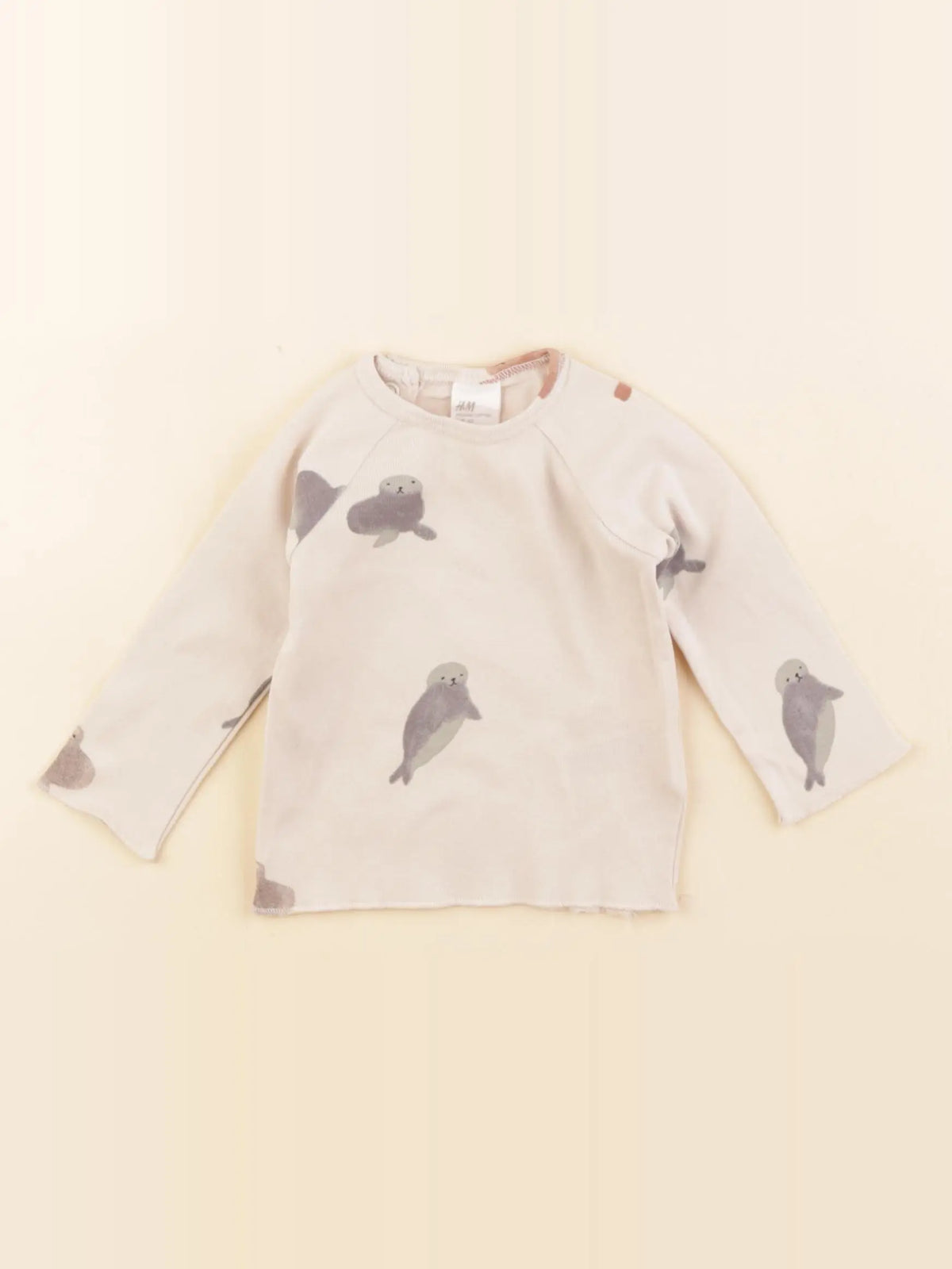H&M - tee-shirt beige - 3 mois