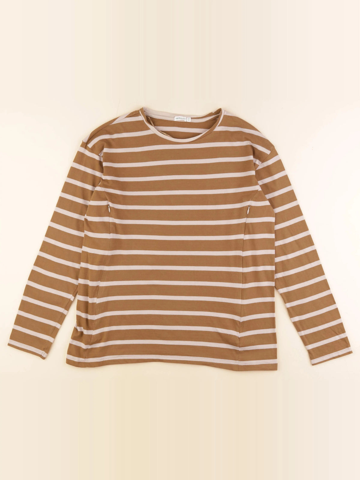 Vertbaudet - tee-shirt grossesse, allaitement marron, beige - 38 à 40