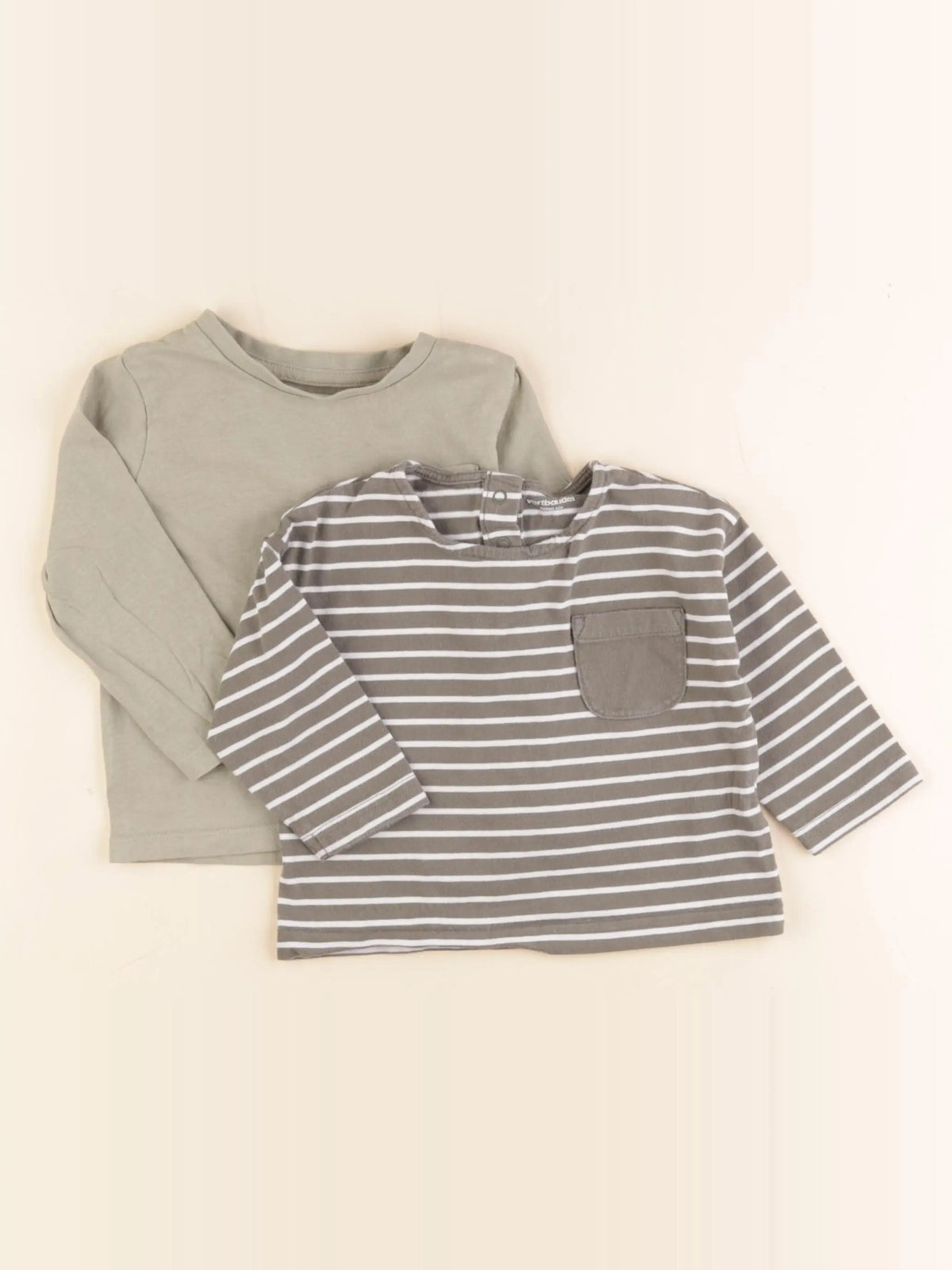 Vertbaudet - tee-shirt coton vert - 12 mois