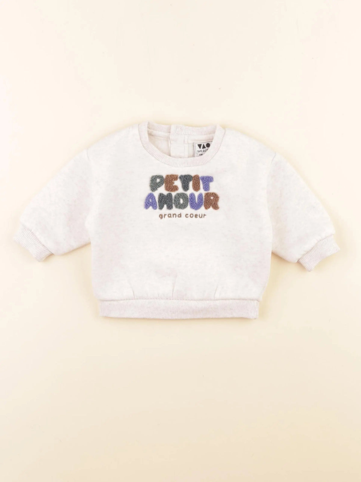 Tape à l'oeil - sweat beige - 3 mois