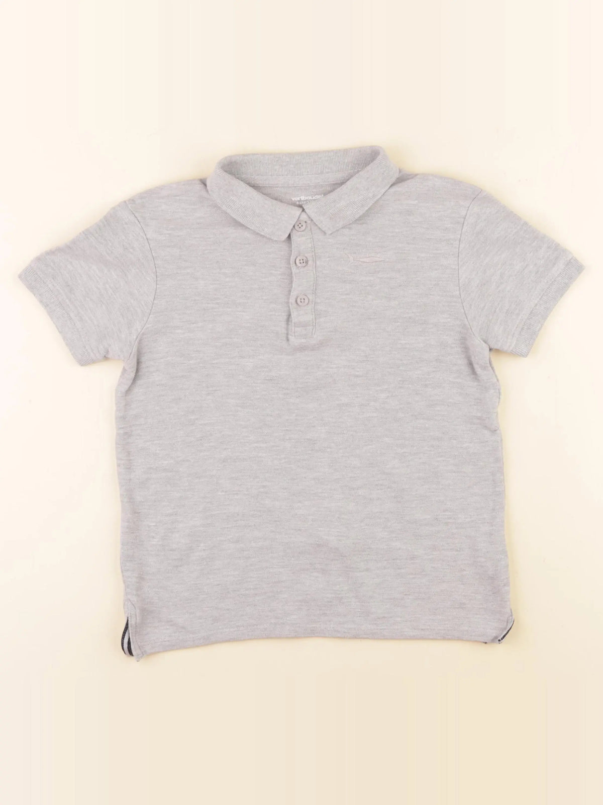 Vertbaudet - polo gris - 8 ans